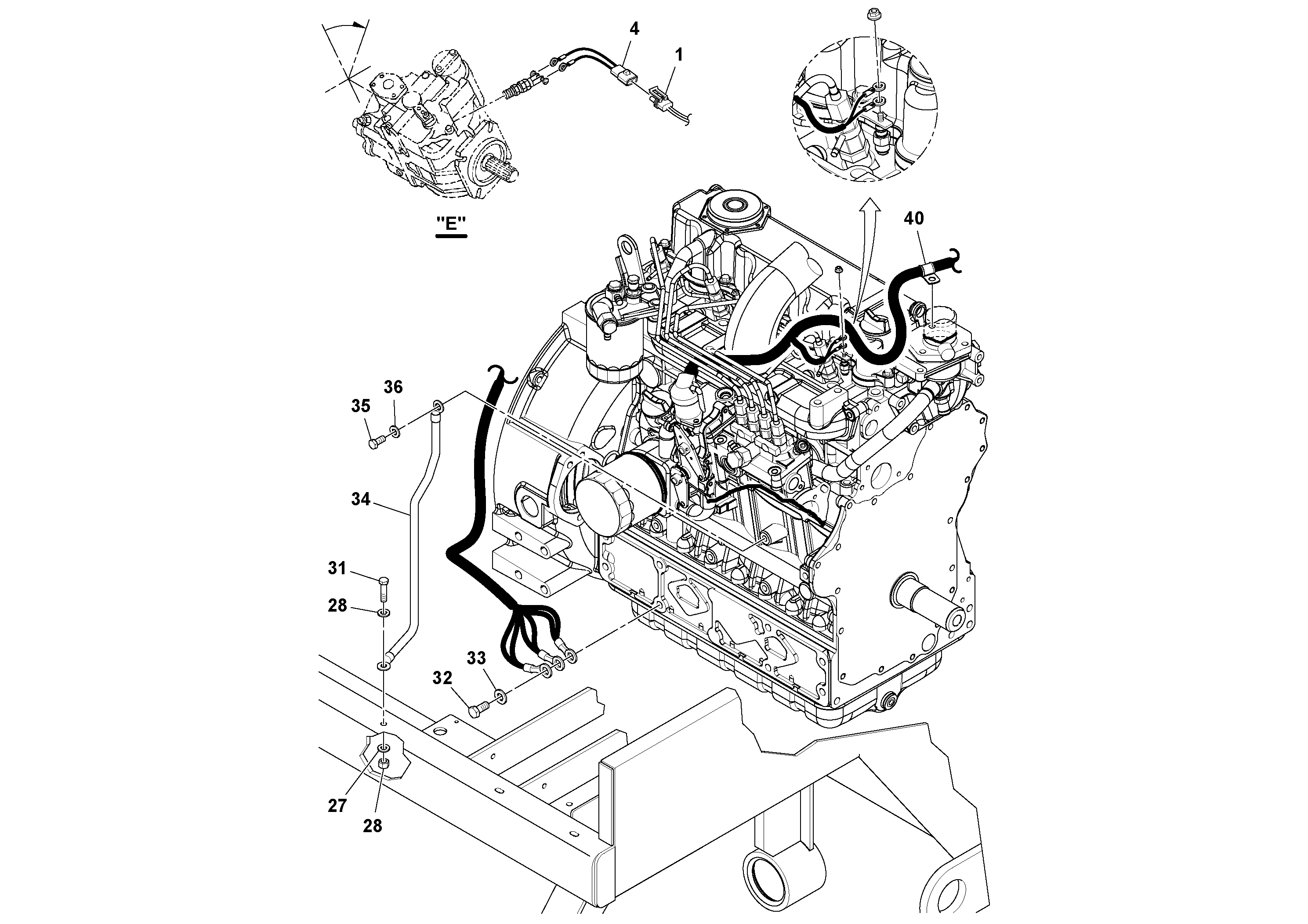 Схема запчастей Volvo PT125R S/N 197470- - 97921 Cabling Installation 