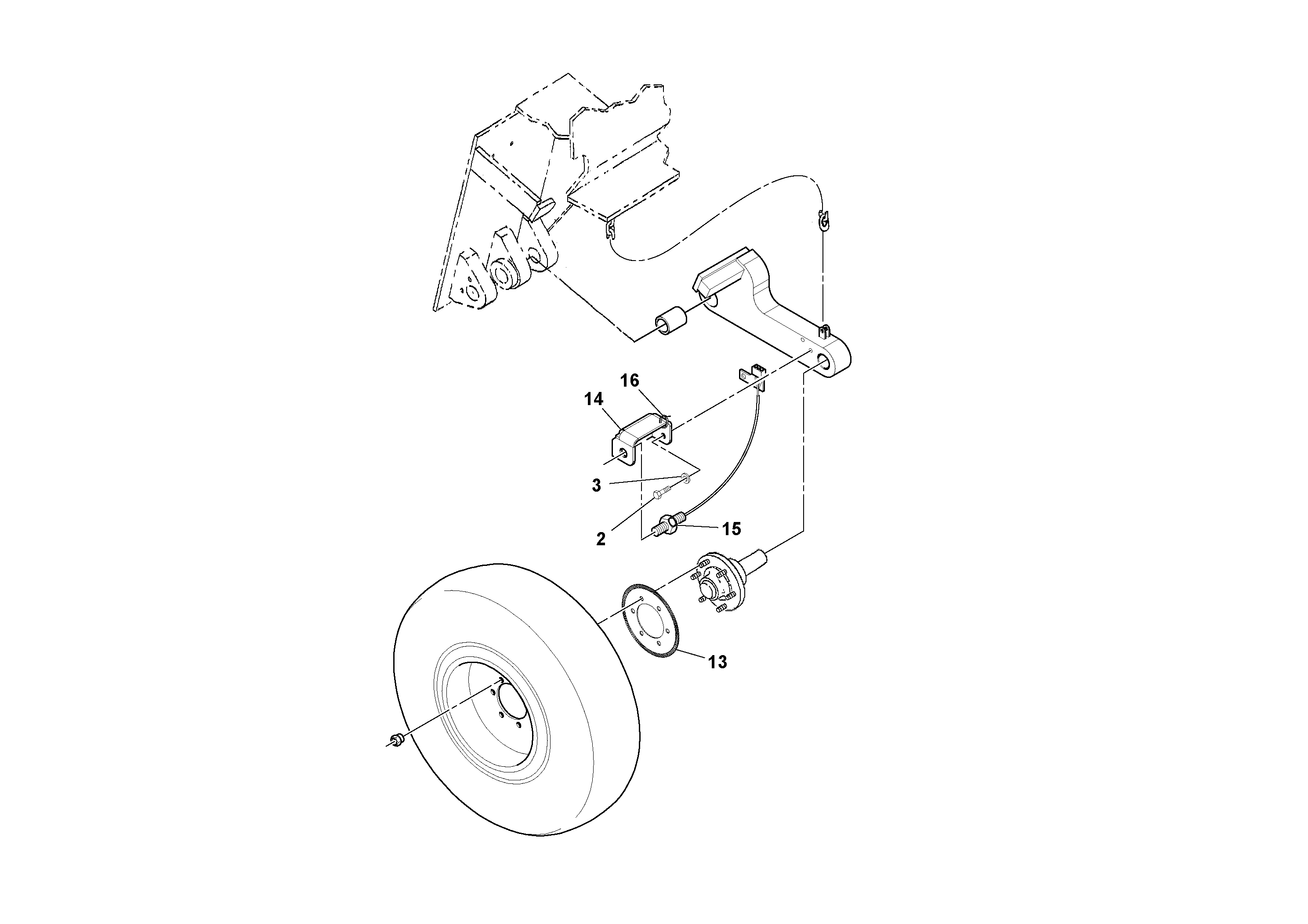 Схема запчастей Volvo PT125R S/N 197470- - 41335 Speedometer Installation 