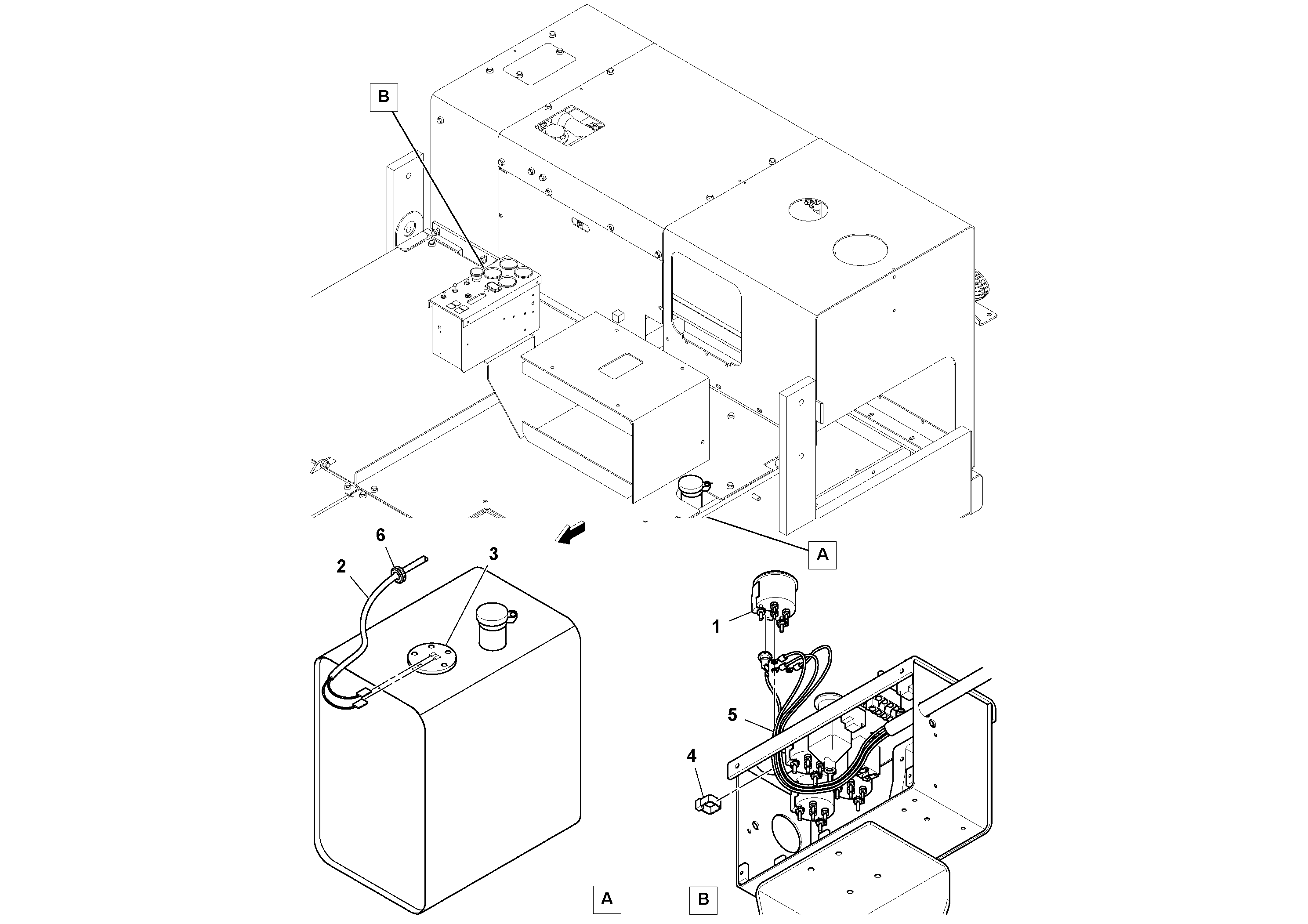 Схема запчастей Volvo PT125R S/N 197470- - 56790 Fuel Gauge Installation 