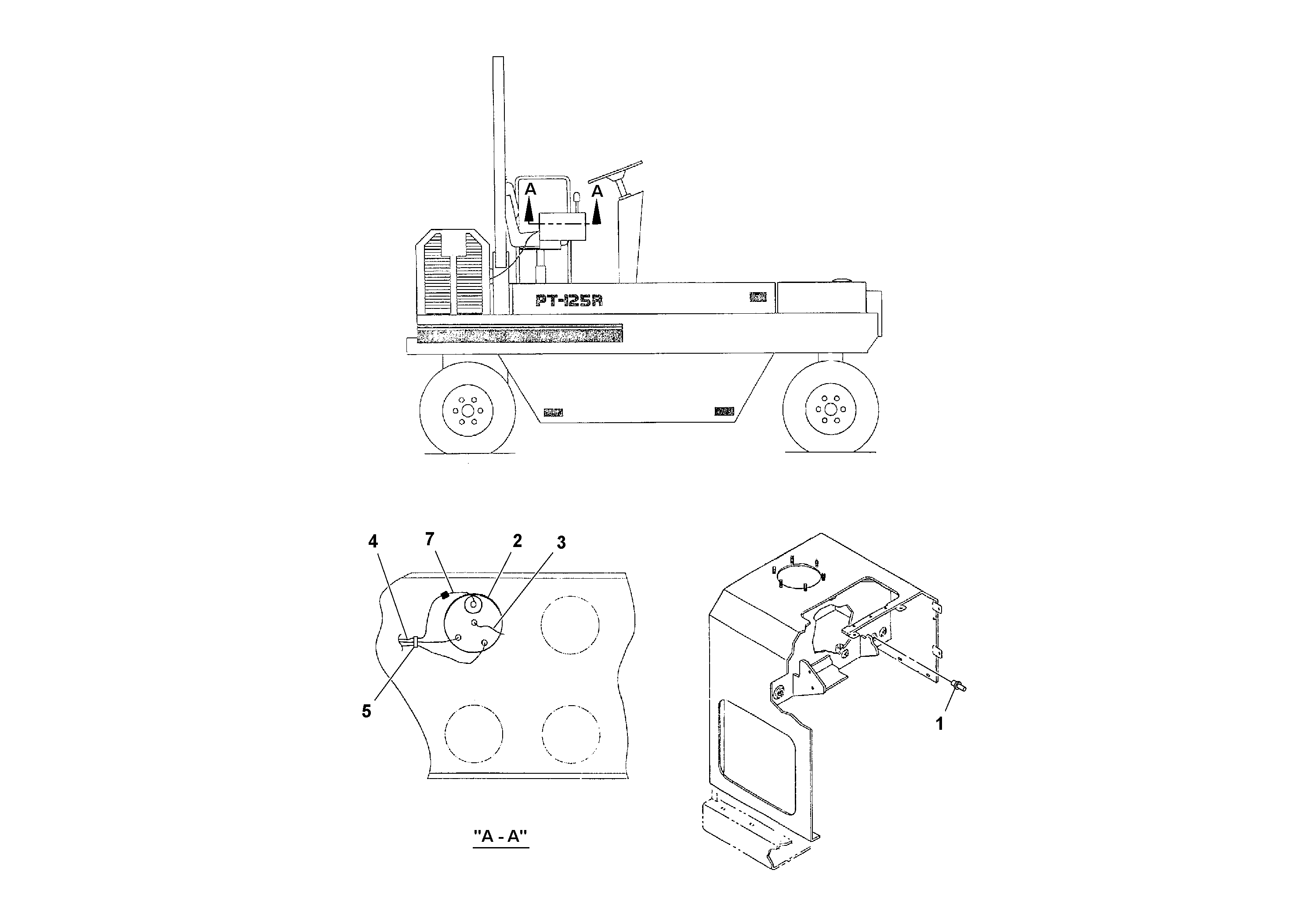 Схема запчастей Volvo PT125R S/N 197470- - 56792 Hydraulic Oil Temperature Gauge Installation 