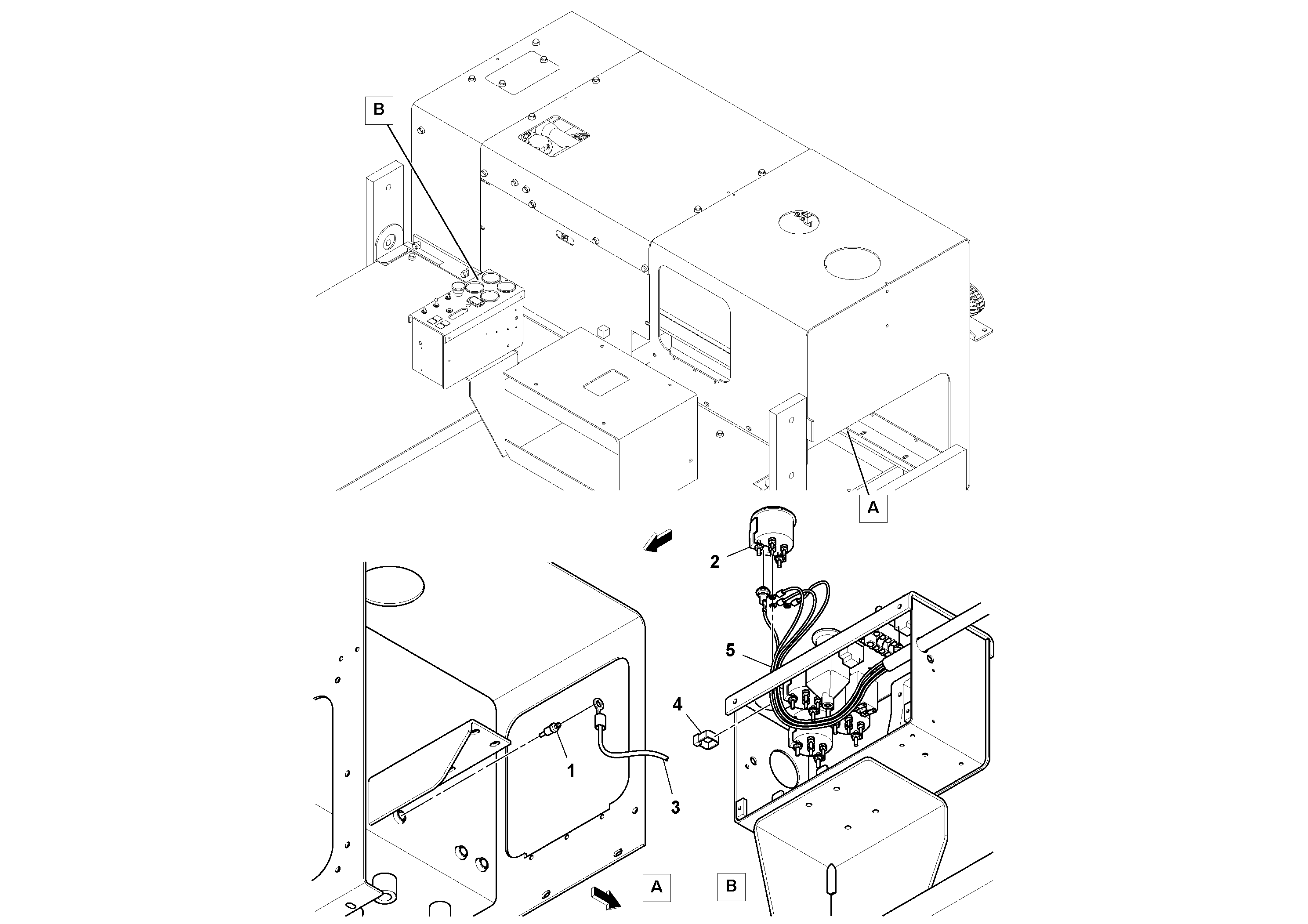 Схема запчастей Volvo PT125R S/N 197470- - 56793 Hydraulic Oil Temperature Gauge Installation 