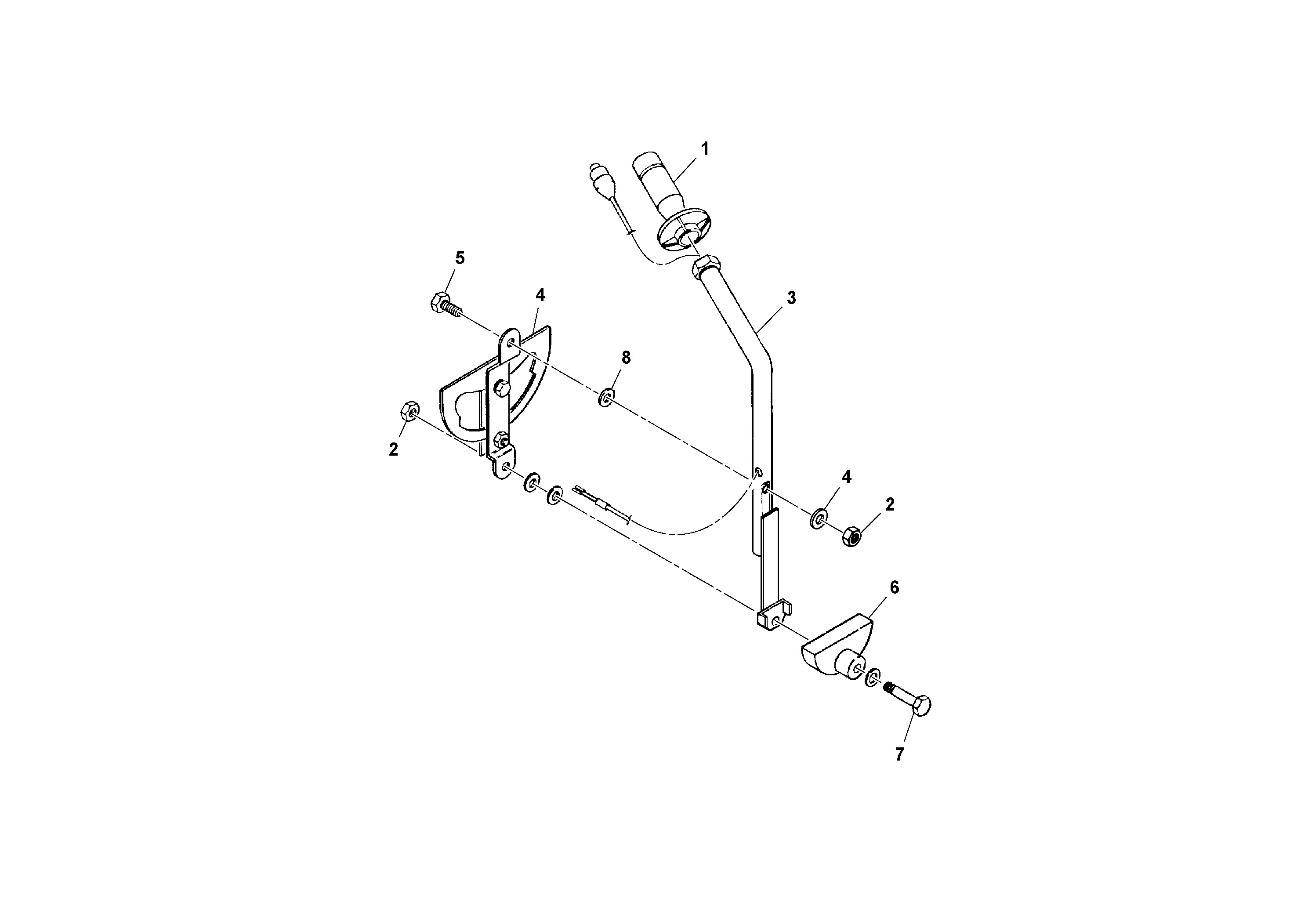 Схема запчастей Volvo PT125R S/N 197470- - 56800 Control Lever Assembly 