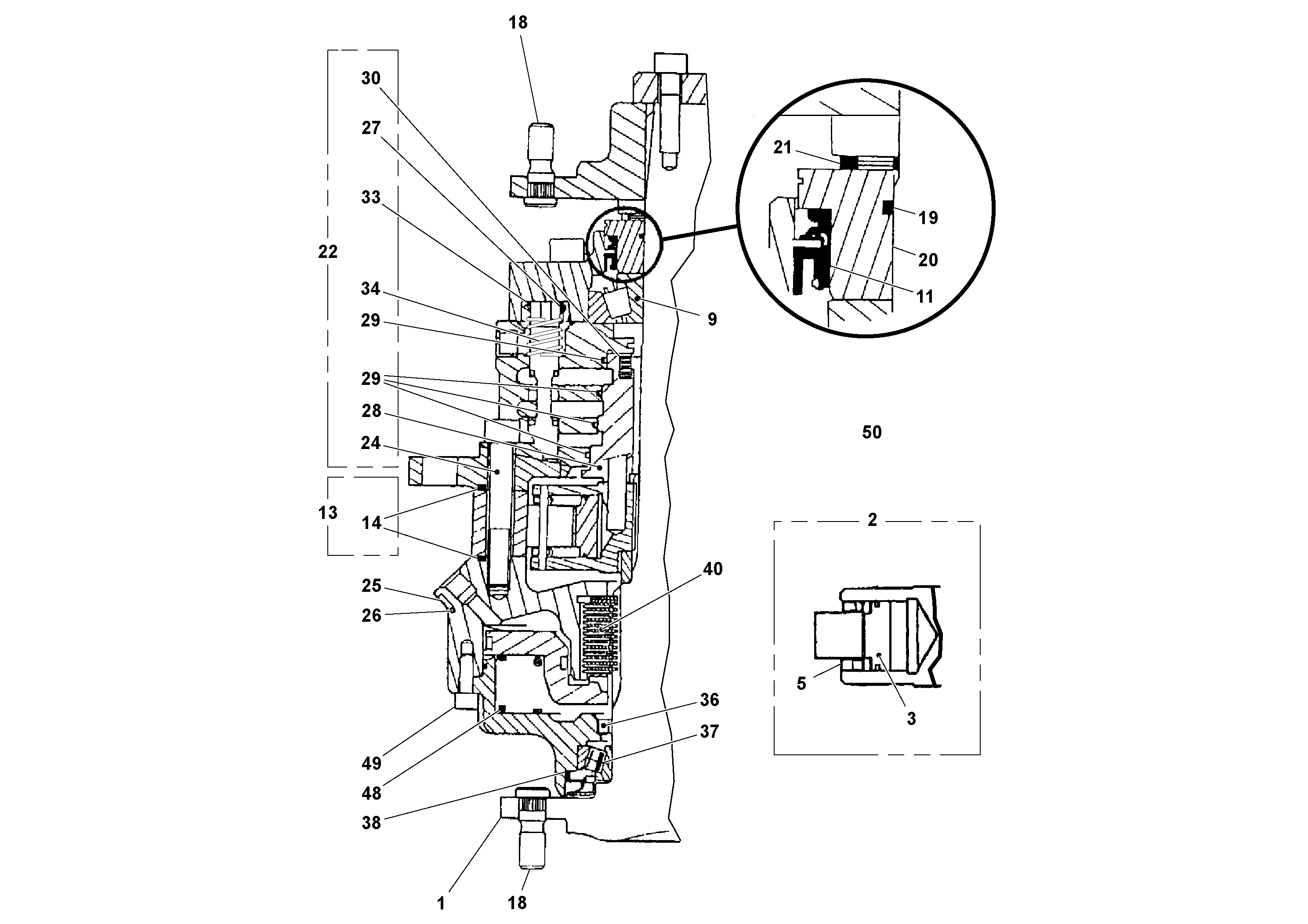 Схема запчастей Volvo PT125R S/N 197470- - 70870 Wheel Drive Motor 