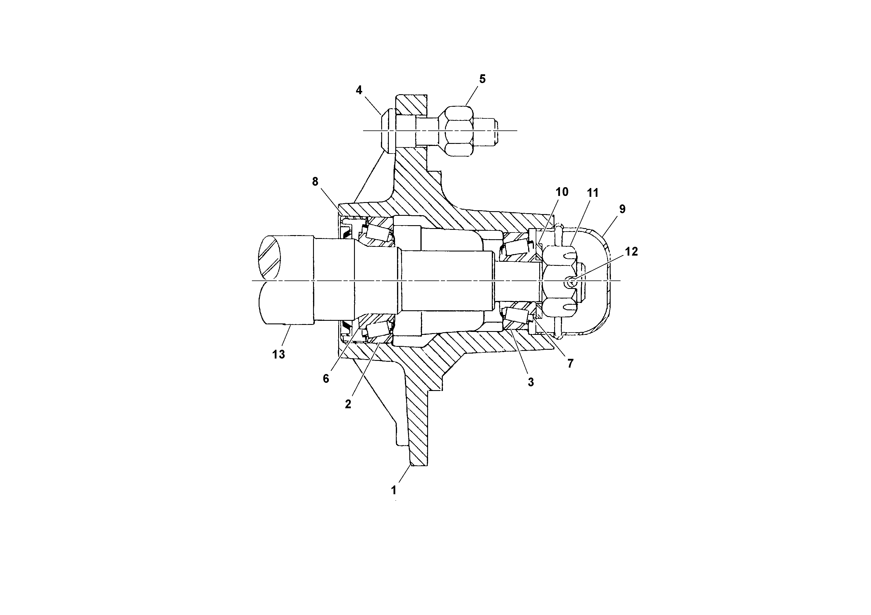 Схема запчастей Volvo PT125R S/N 197470- - 57144 Double-ended Spindle and Hub Assembly 