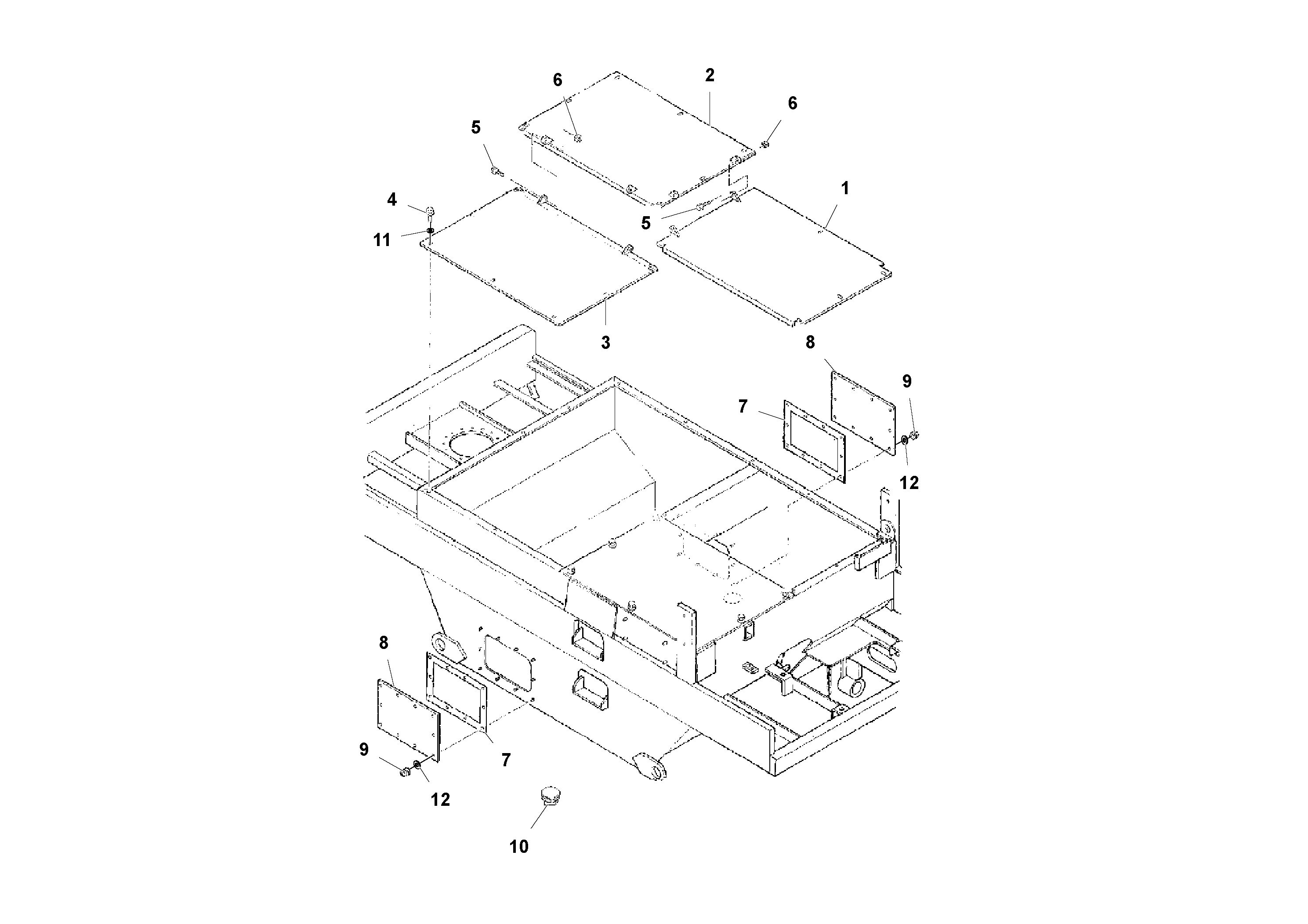 Схема запчастей Volvo PT125R S/N 197470- - 54919 Ballast Cover Installation 