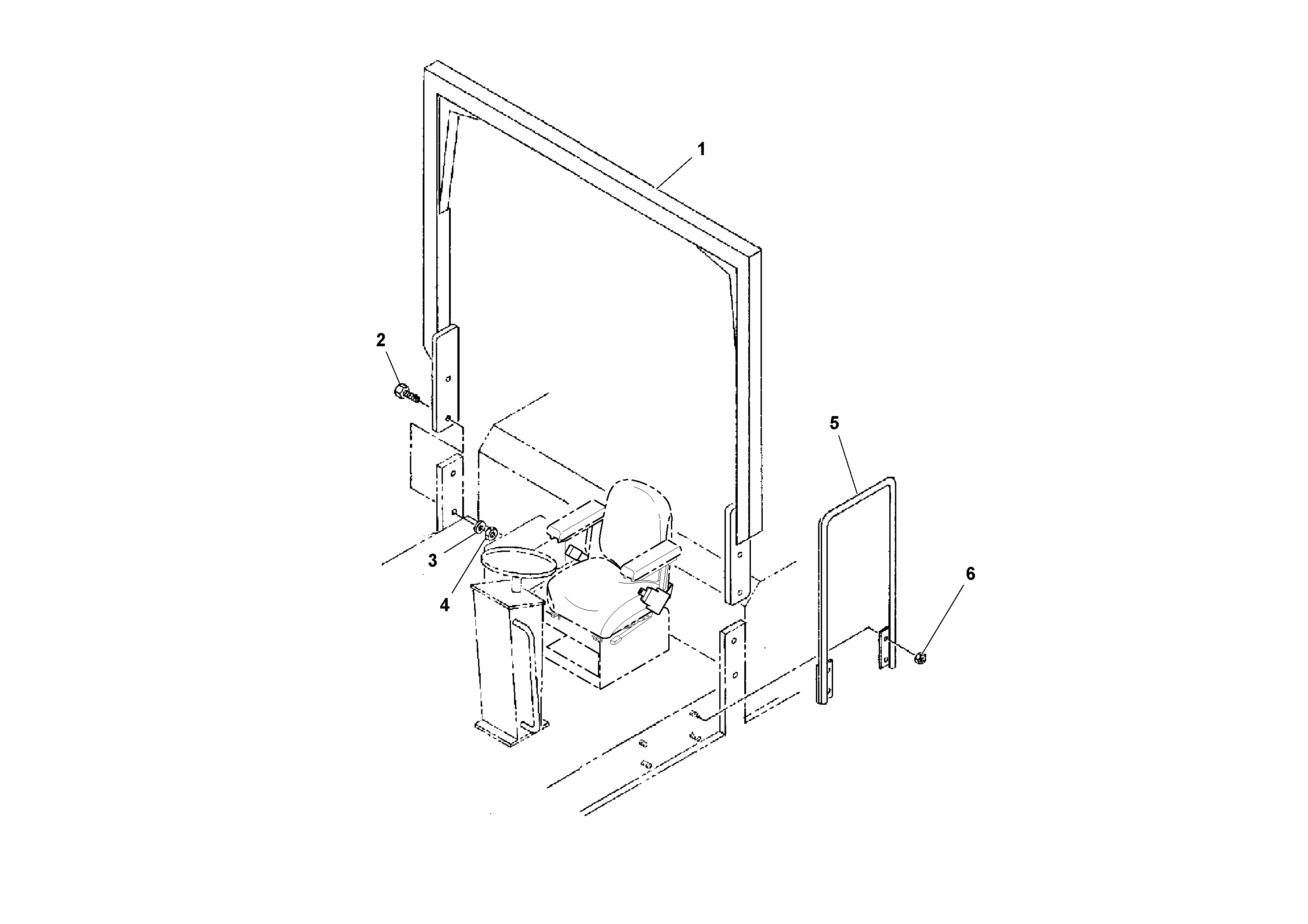Схема запчастей Volvo PT125R S/N 197470- - 54921 ROPS/No ROPS and handrail installation 