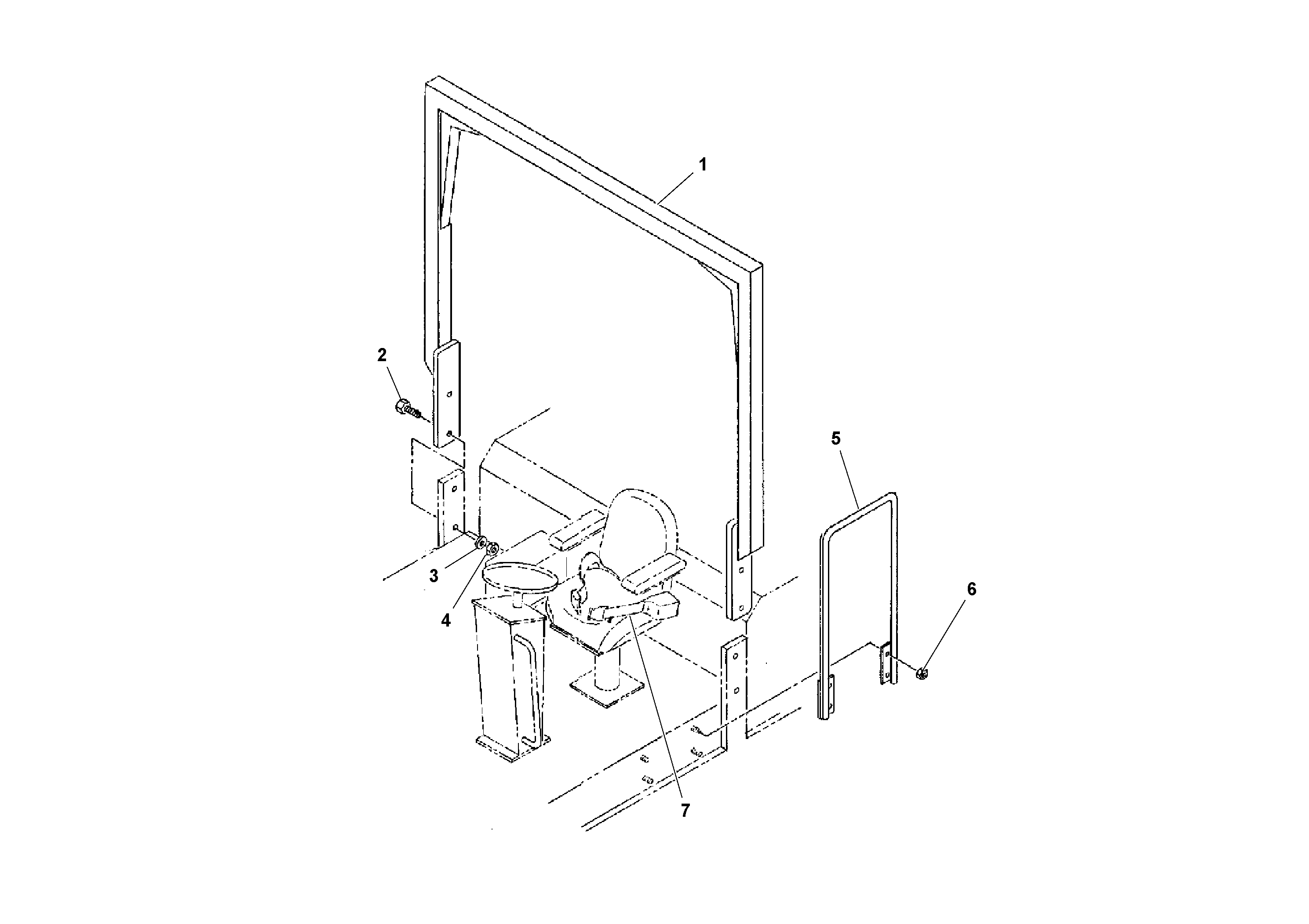 Схема запчастей Volvo PT125R S/N 197470- - 54922 ROPS/No ROPS and handrail installation 