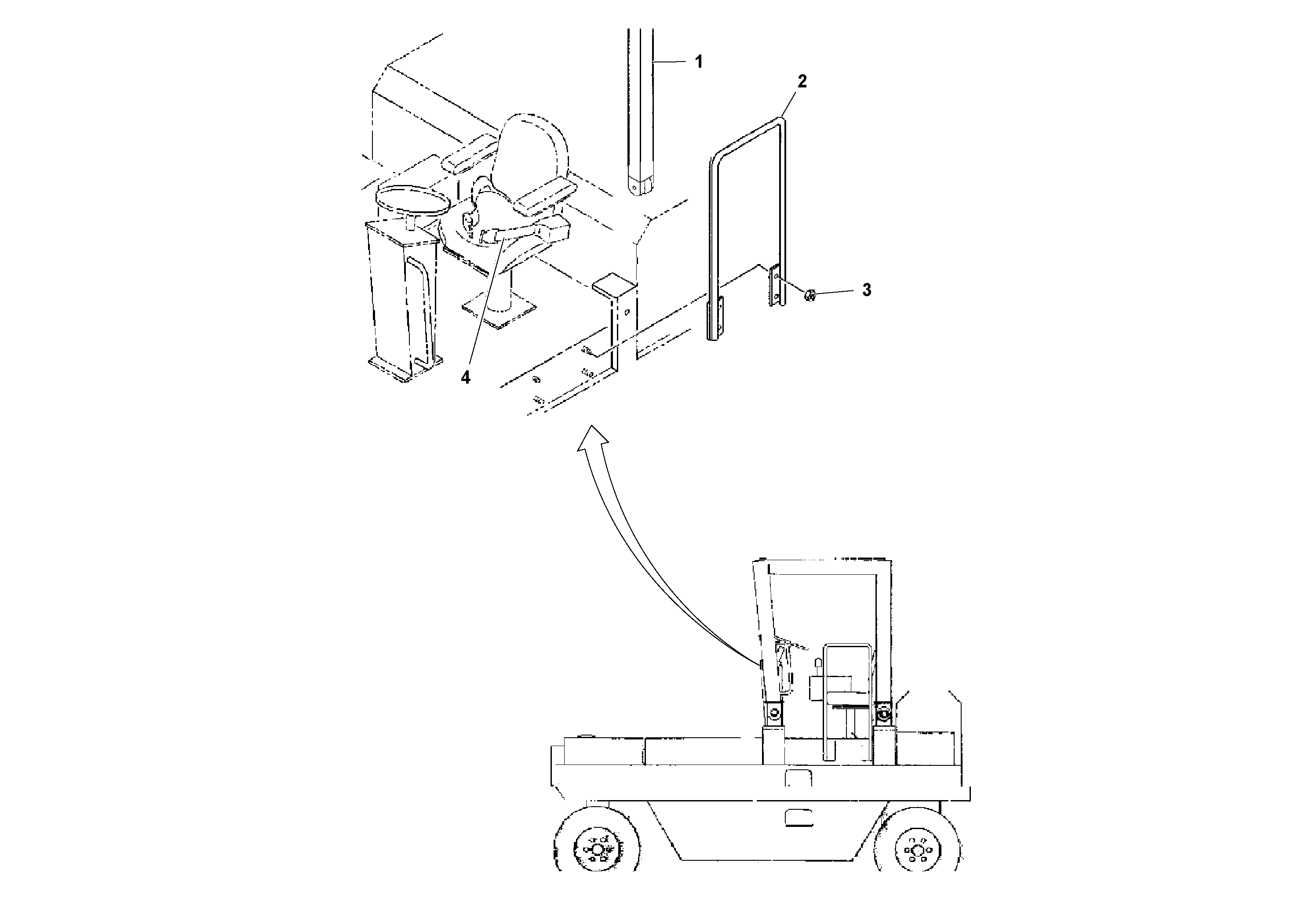 Схема запчастей Volvo PT125R S/N 197470- - 54924 Canopy ROPS and handrail installation 