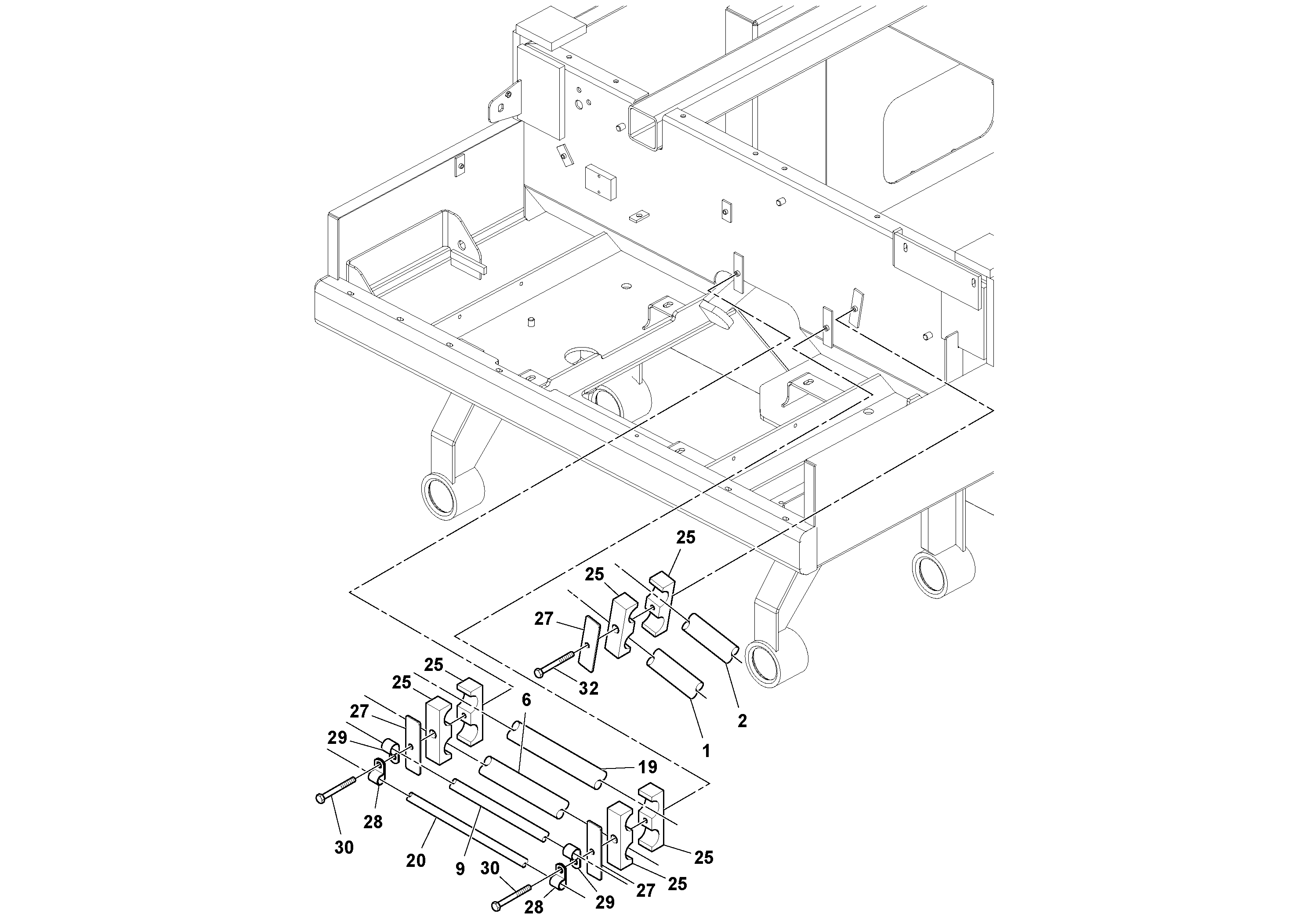 Схема запчастей Volvo PT125R S/N 197470- - 63968 Hydraulic Hoses Installation 