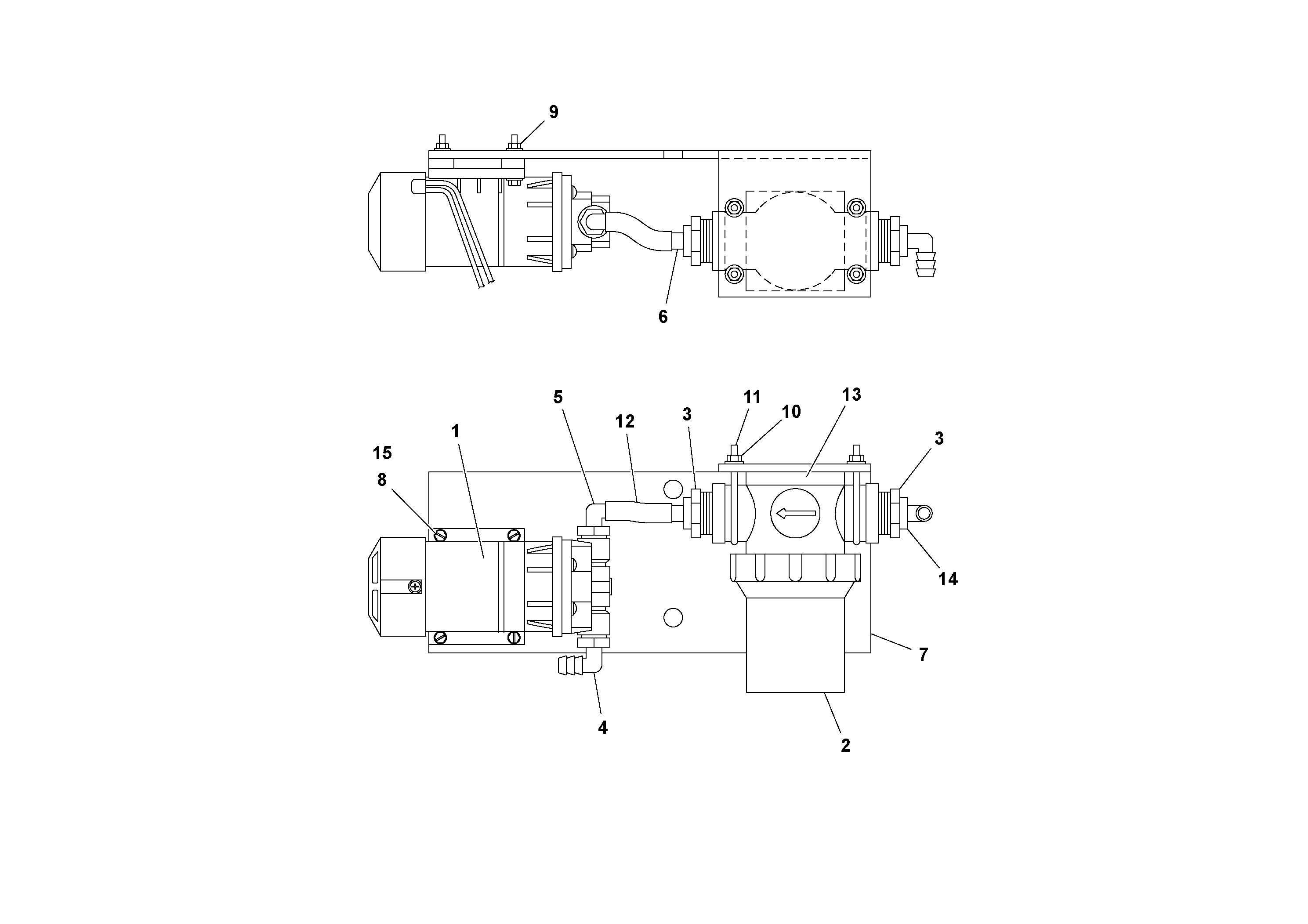 Схема запчастей Volvo PT125R S/N 197470- - 37523 Водяной насос в сборе 