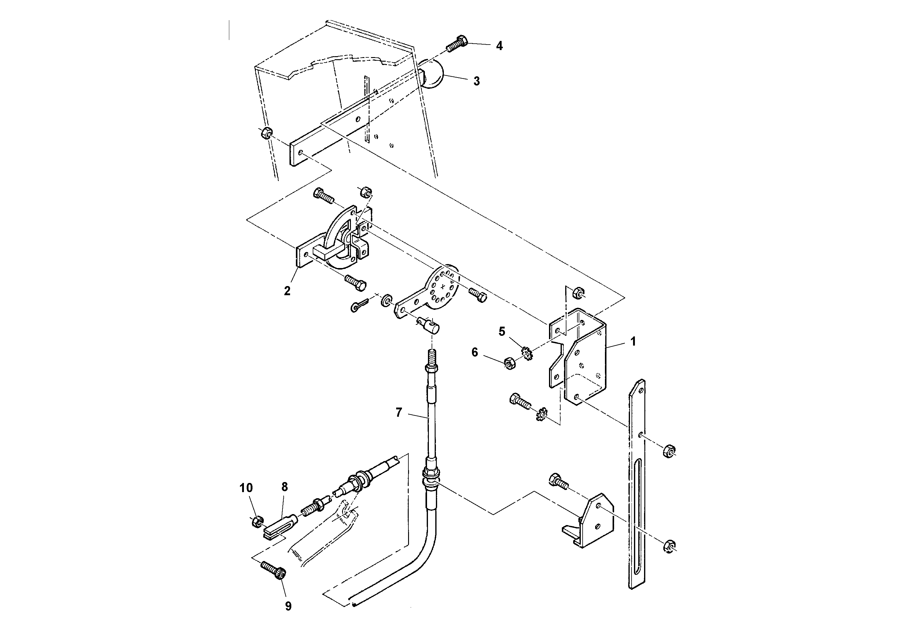 Схема запчастей Volvo DD90/DD90HF S/N 197375 - - 96899 Throttle Cable Installation 