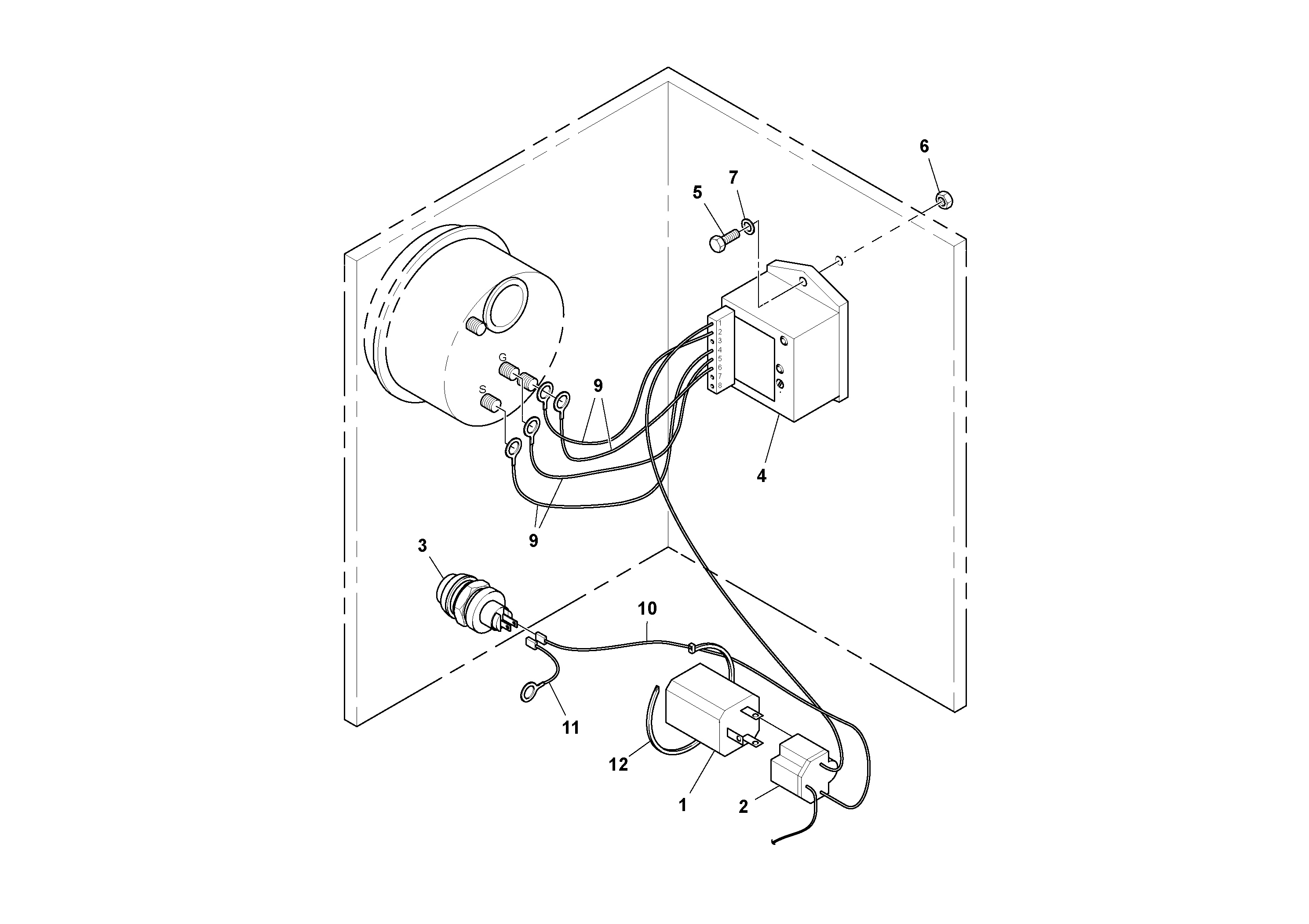 Схема запчастей Volvo DD90/DD90HF S/N 197375 - - 95280 Vibration Indicator Light Installation 