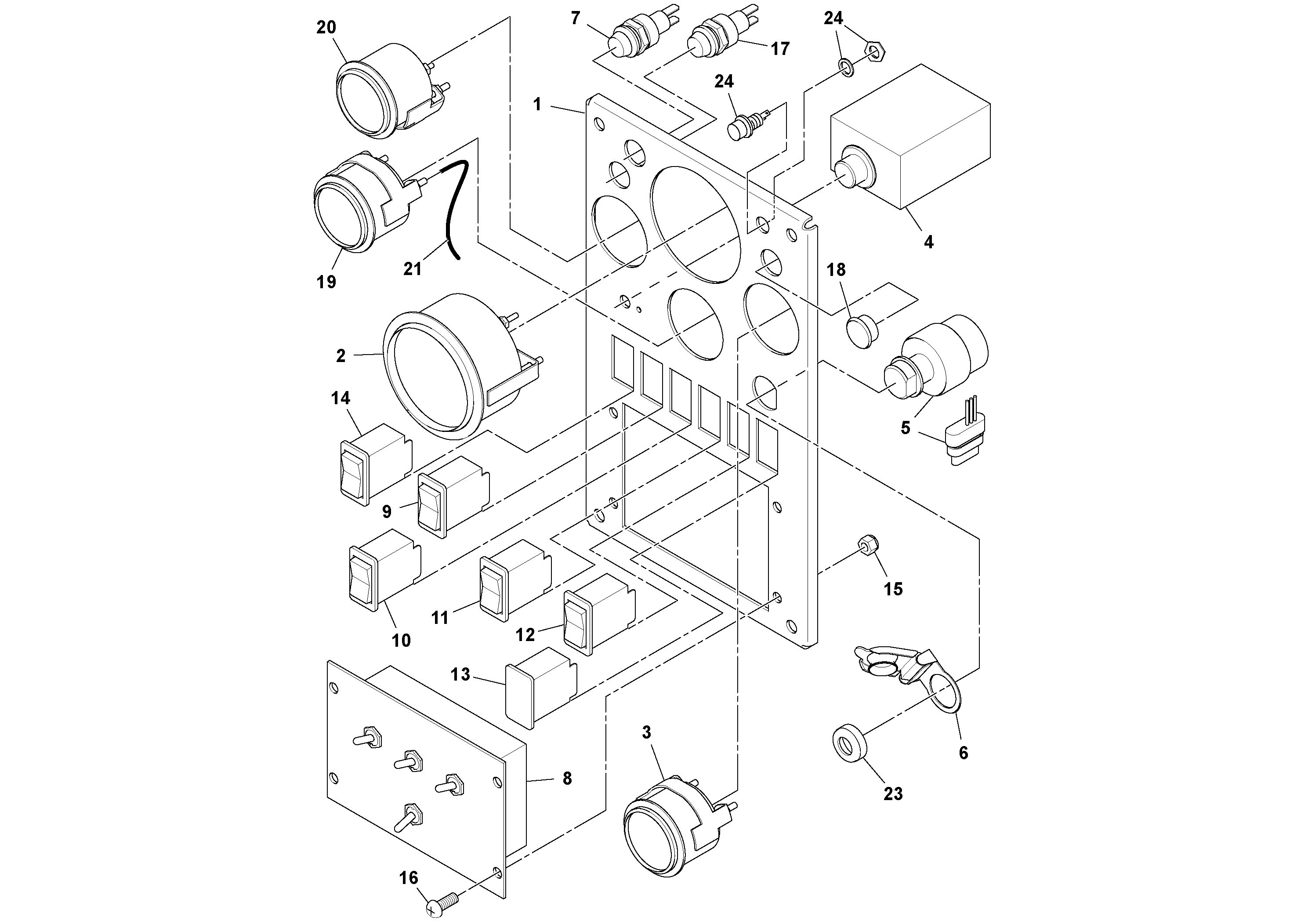 Схема запчастей Volvo DD90/DD90HF S/N 197375 - - 91818 Instrument Panel Assembly 