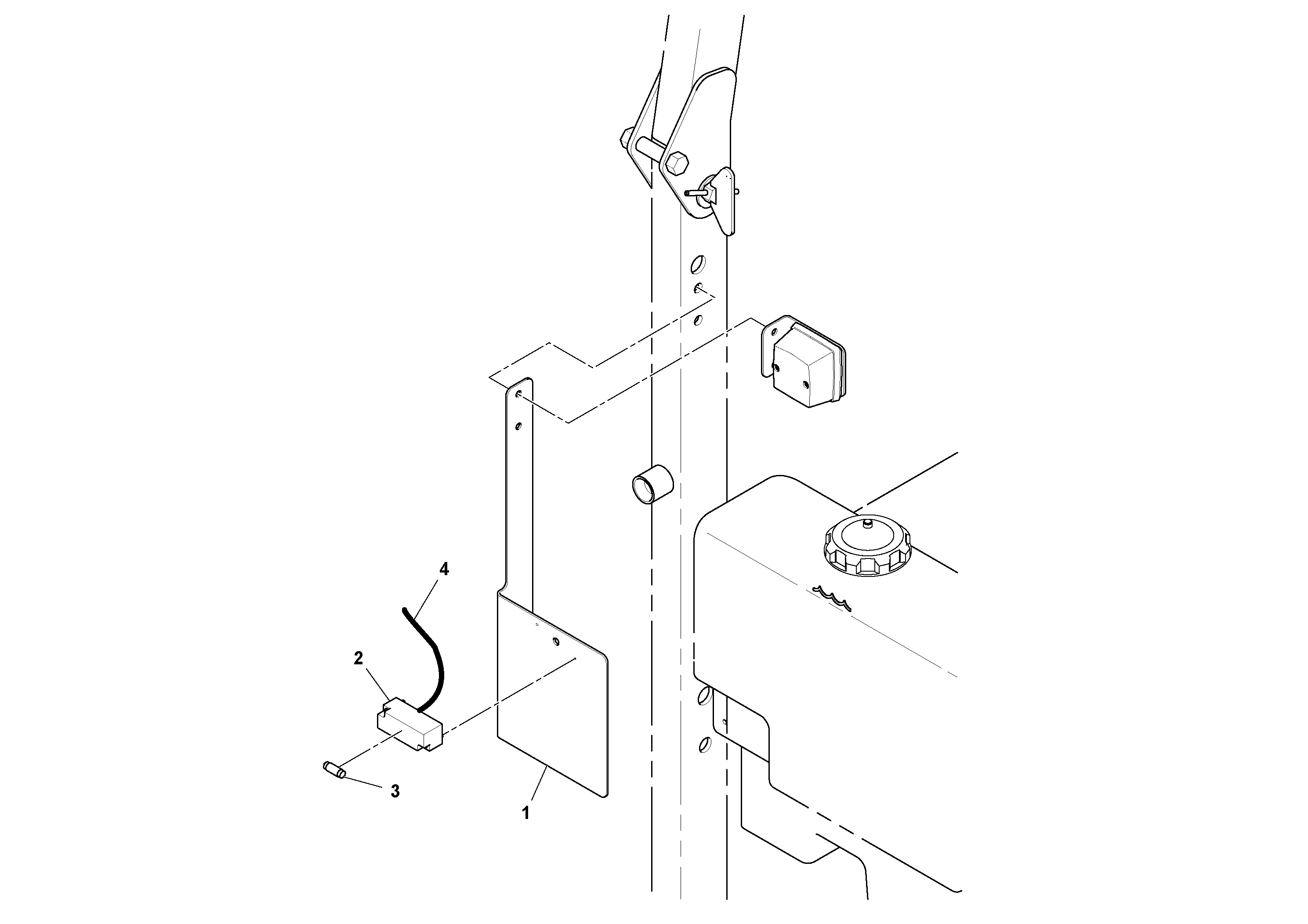 Схема запчастей Volvo DD14S/DD16 S/N 197600 - - 78386 License Plate Light Installation 