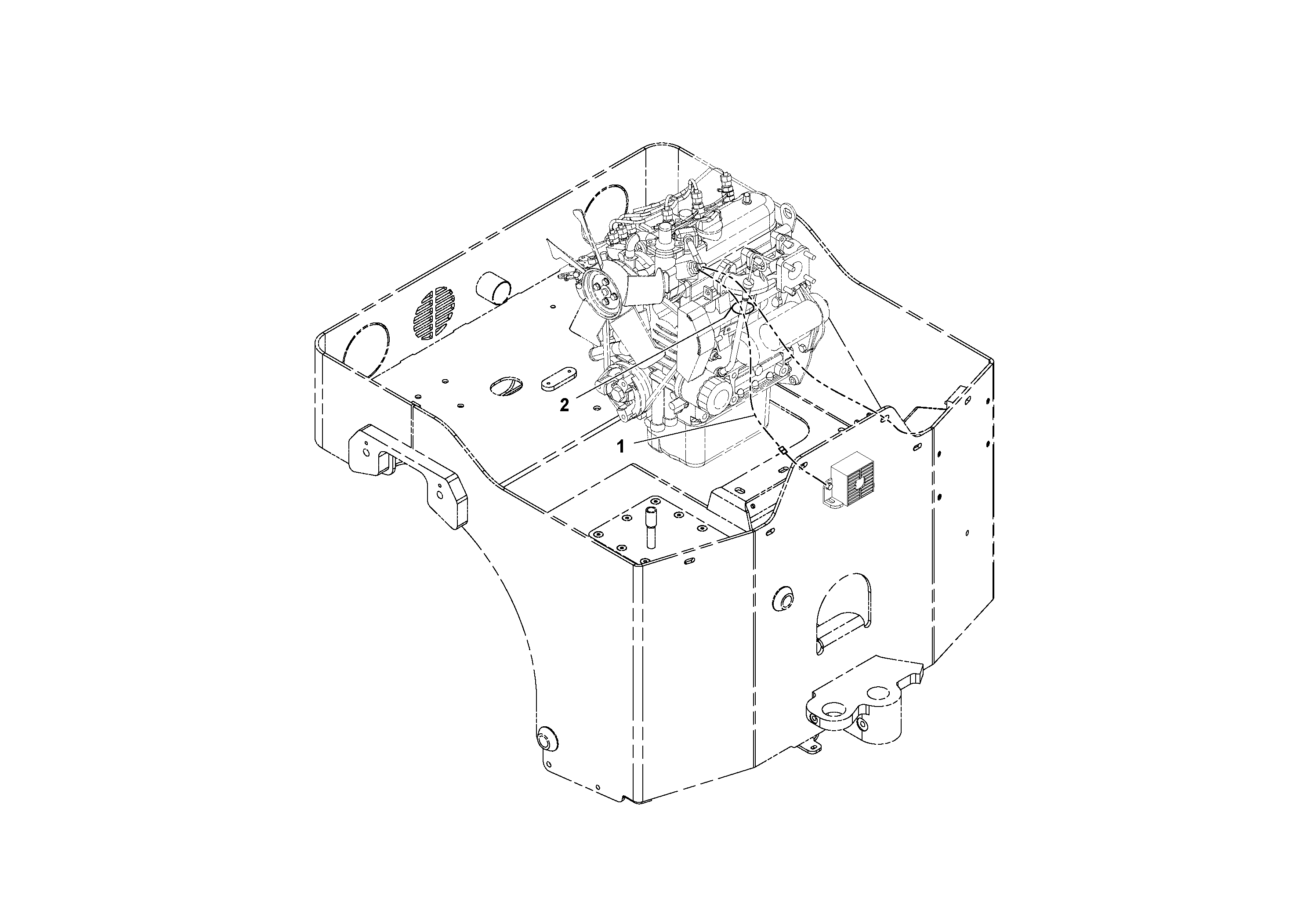 Схема запчастей Volvo DD14S/DD16 S/N 197600 - - 80047 Audible Alarm Installation 