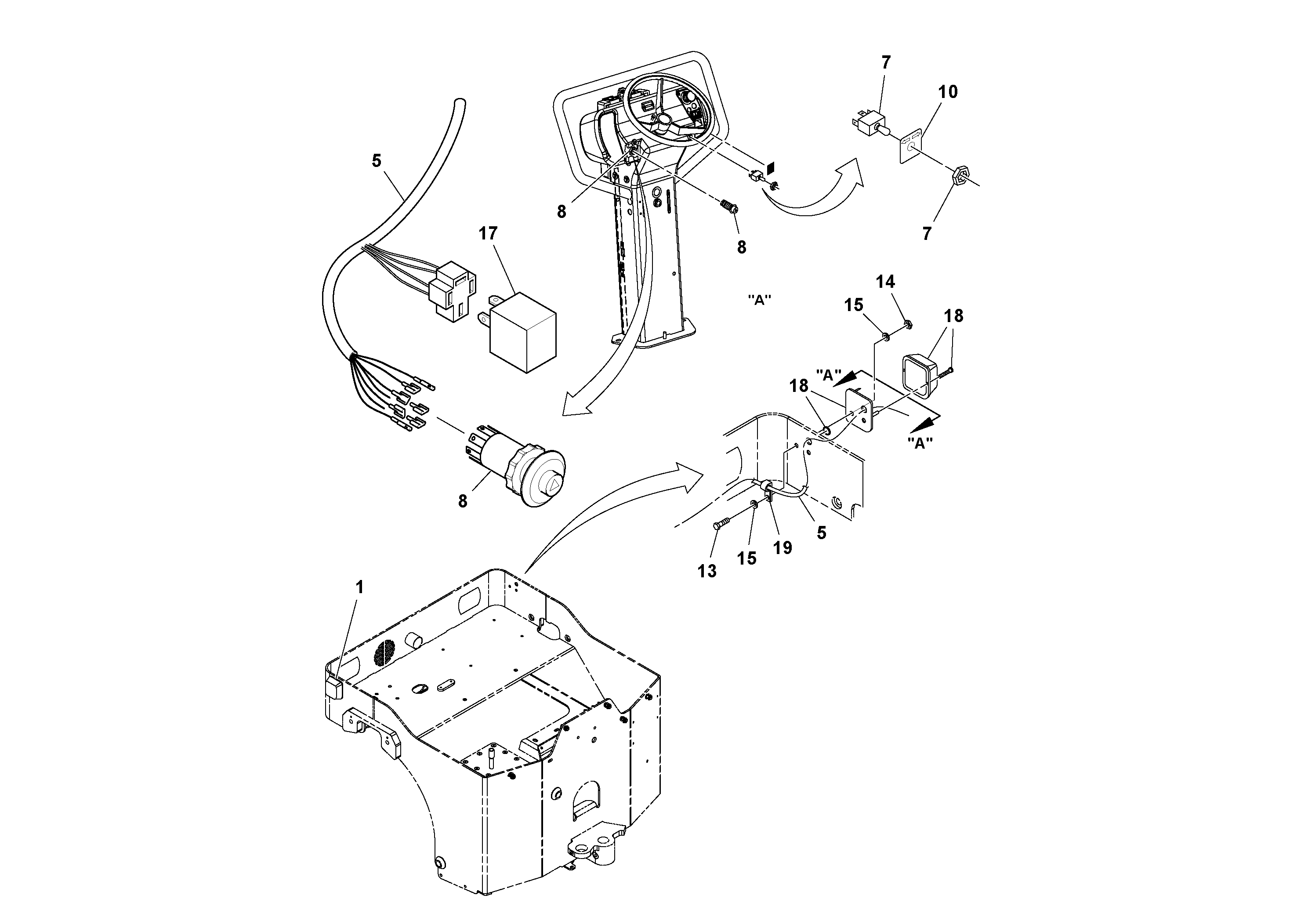 Схема запчастей Volvo DD14S/DD16 S/N 197600 - - 80276 Turn Signal and Flashing Hazard Light Installation 
