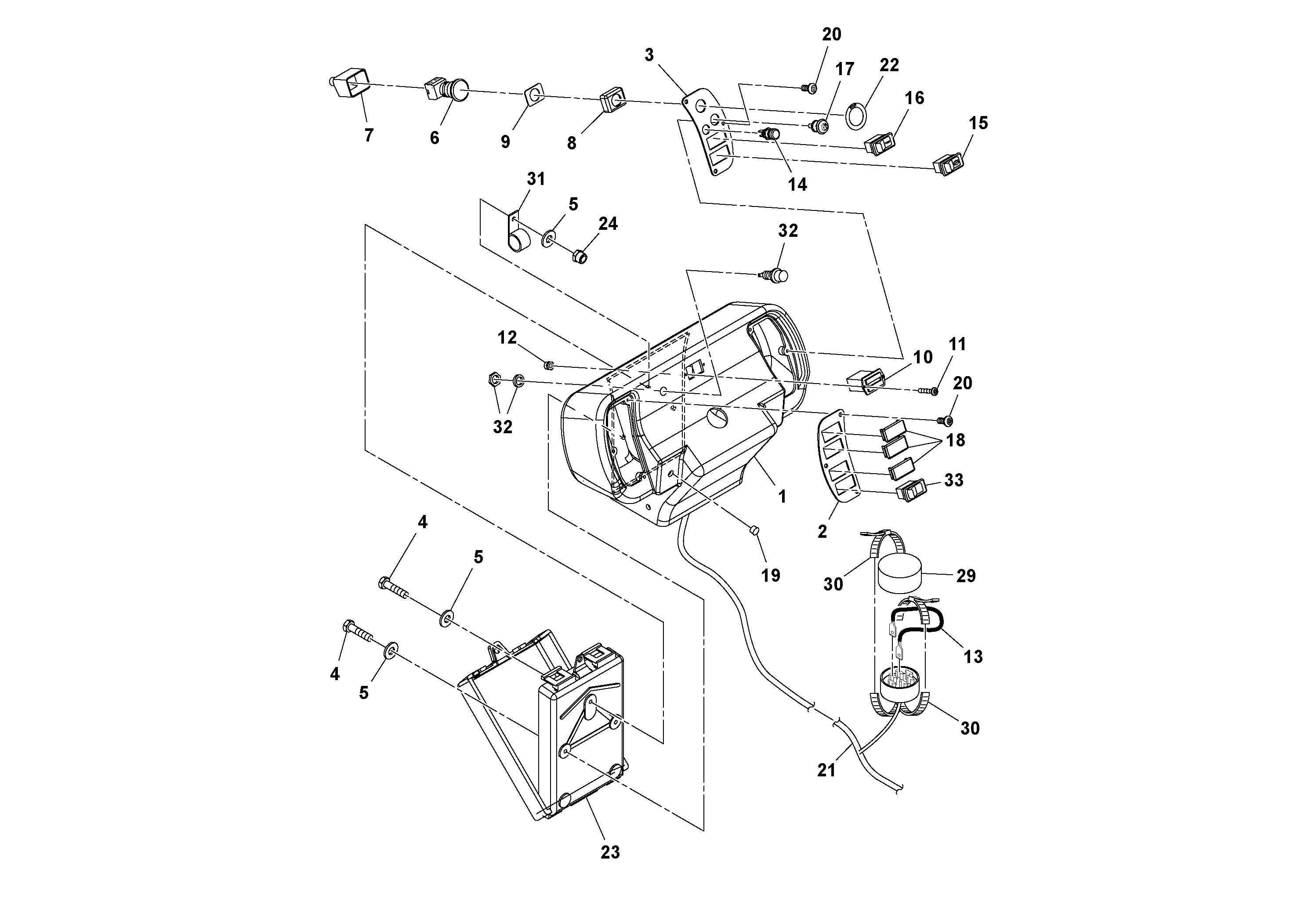 Схема запчастей Volvo DD14S/DD16 S/N 197600 - - 72339 Console Assembly 