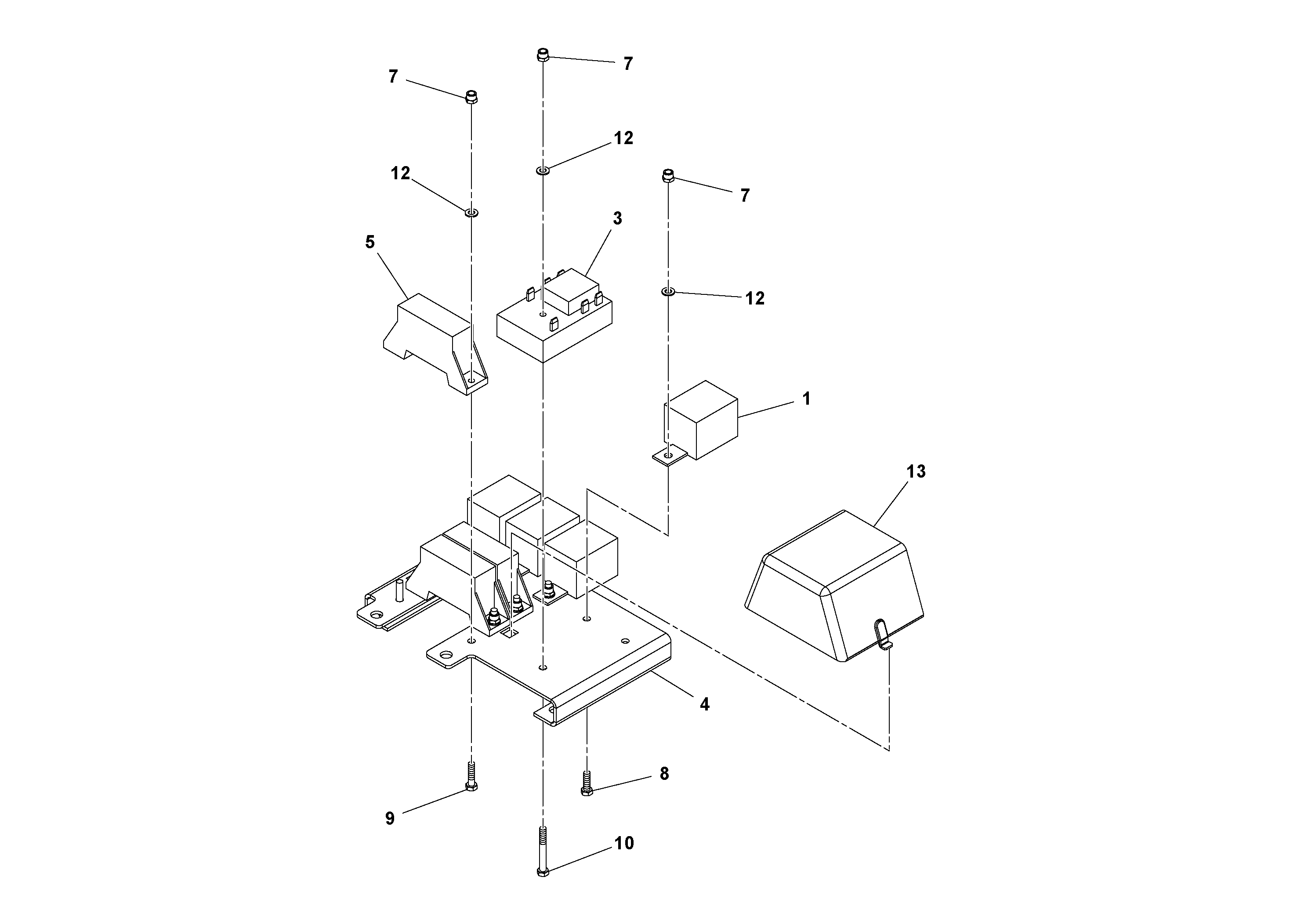 Схема запчастей Volvo DD14S/DD16 S/N 197600 - - 82004 Fuse Plate Assembly 