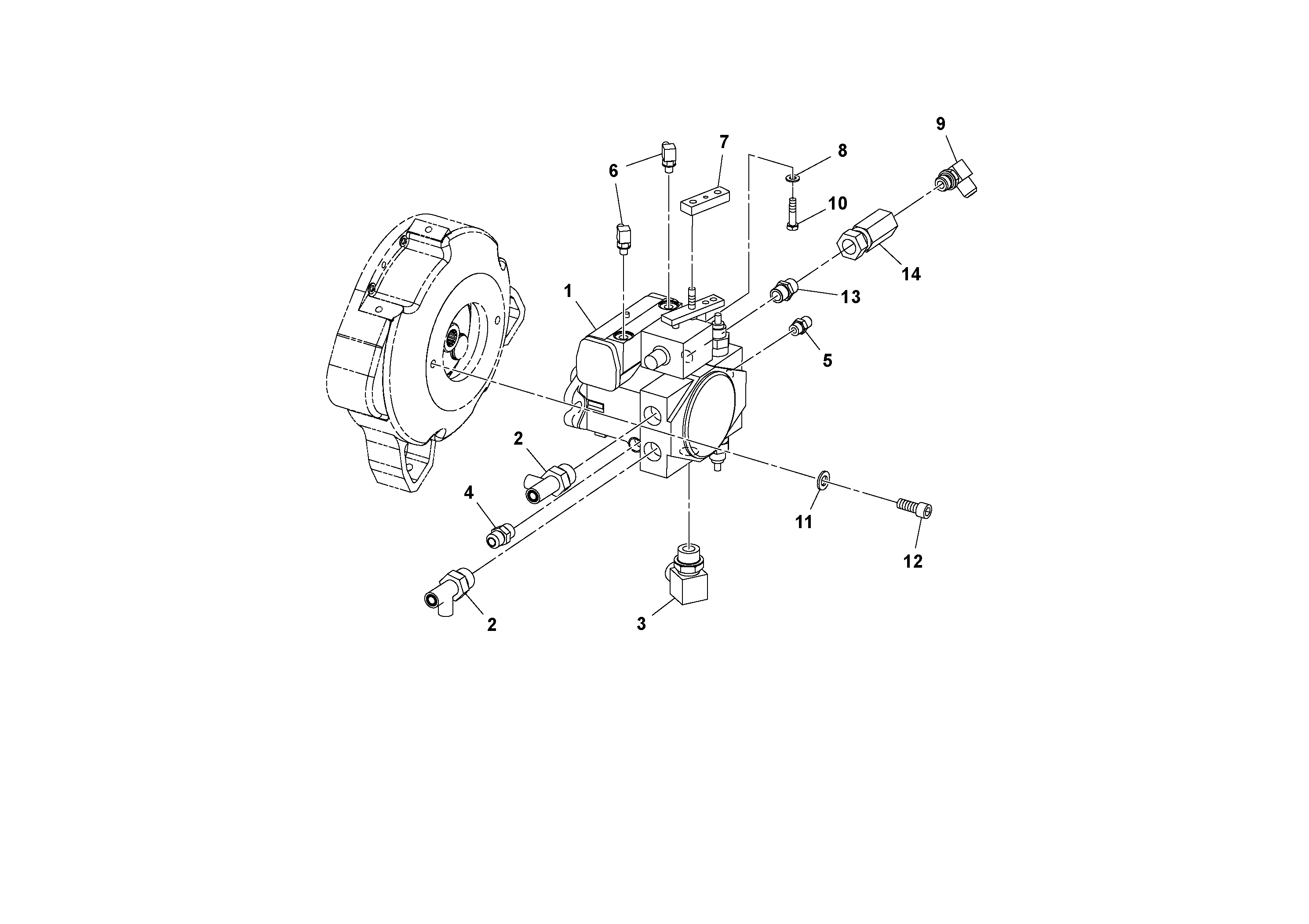 Схема запчастей Volvo DD14S/DD16 S/N 197600 - - 102626 Propulsion Pump Assembly 