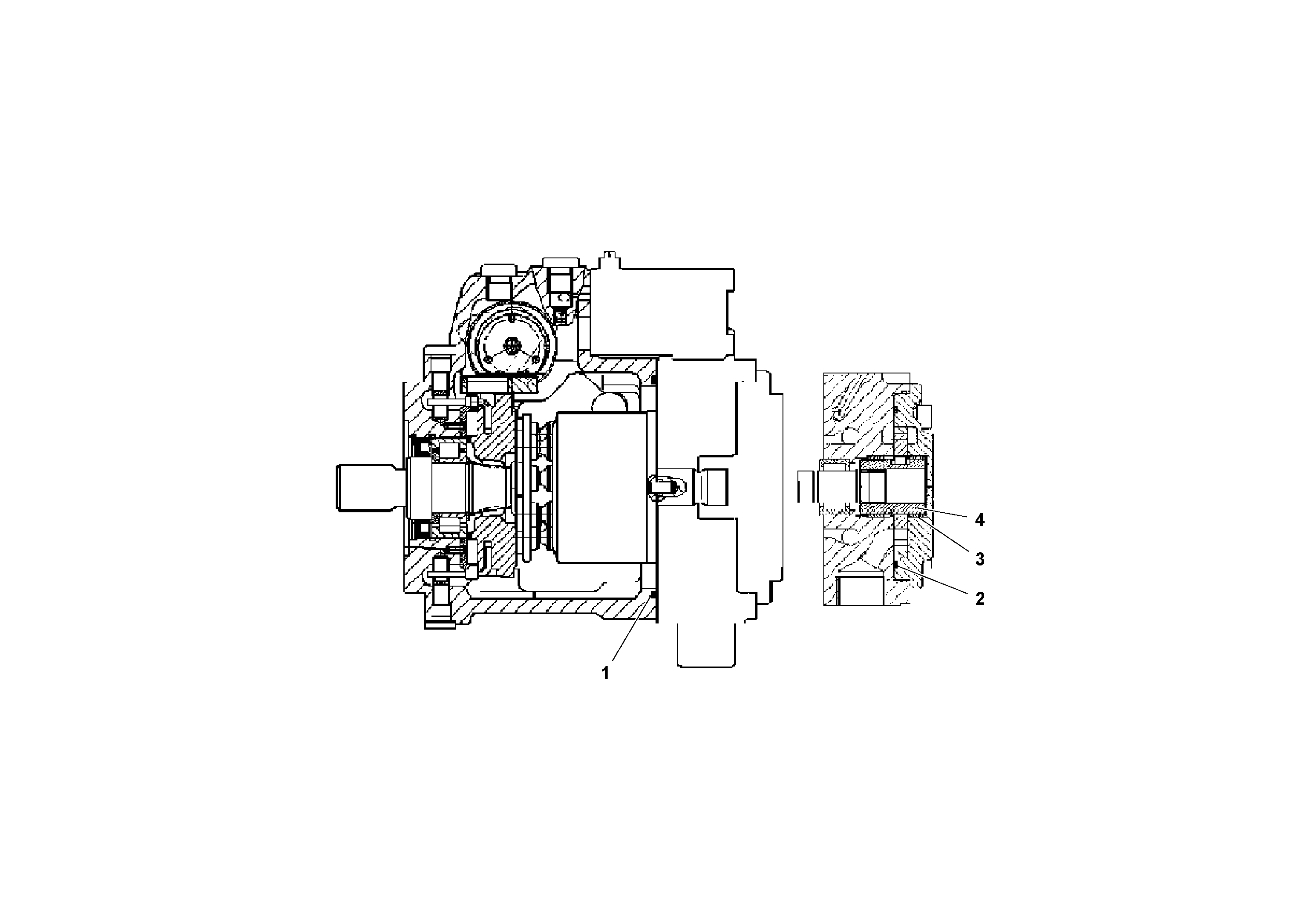 Схема запчастей Volvo DD14S/DD16 S/N 197600 - - 73460 Propulsion Pump 