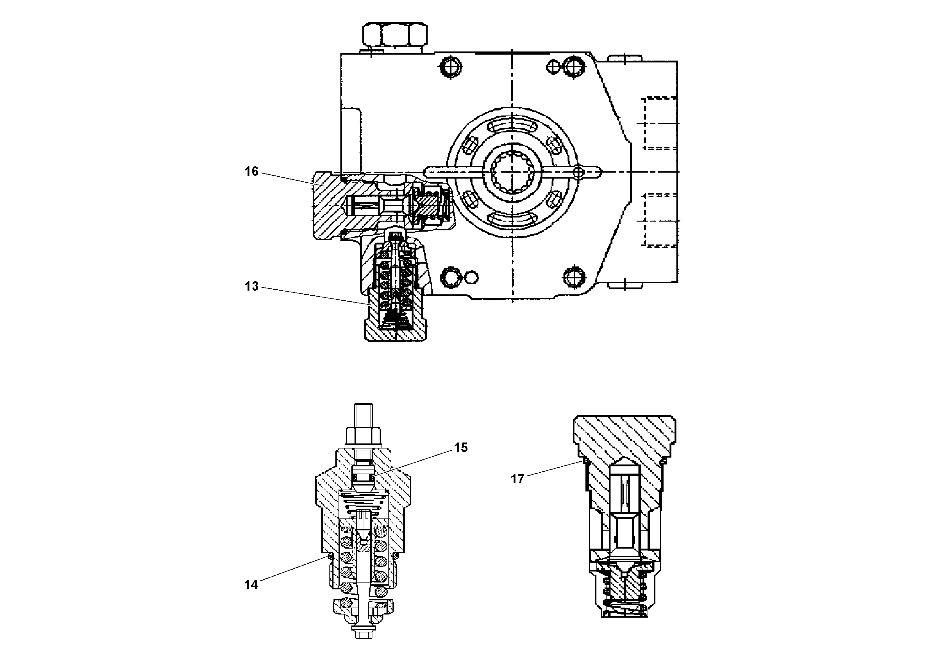 Схема запчастей Volvo DD14S/DD16 S/N 197600 - - 77314 Propulsion Pump 