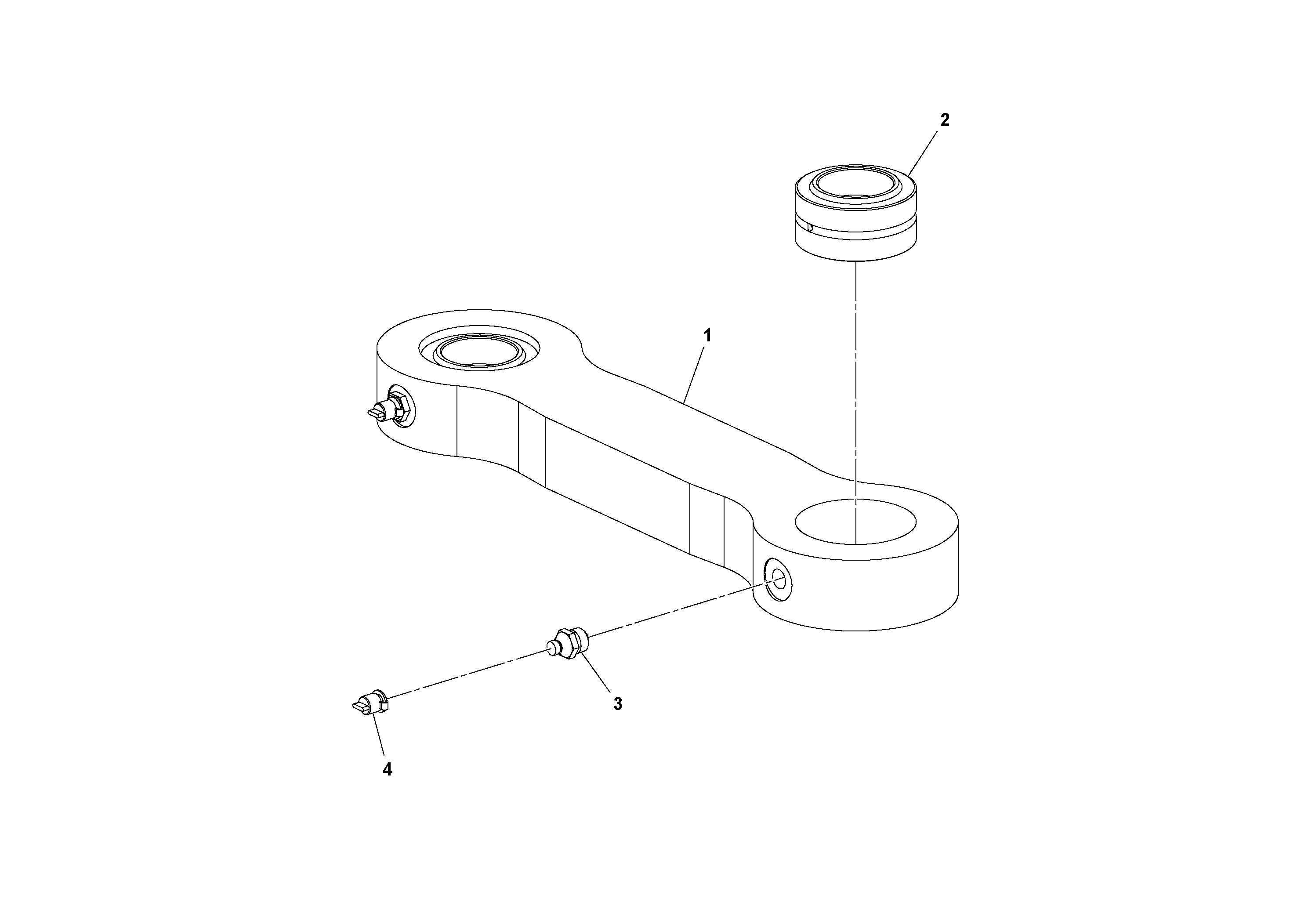 Схема запчастей Volvo DD14S/DD16 S/N 197600 - - 74404 Swivel Link Assembly 