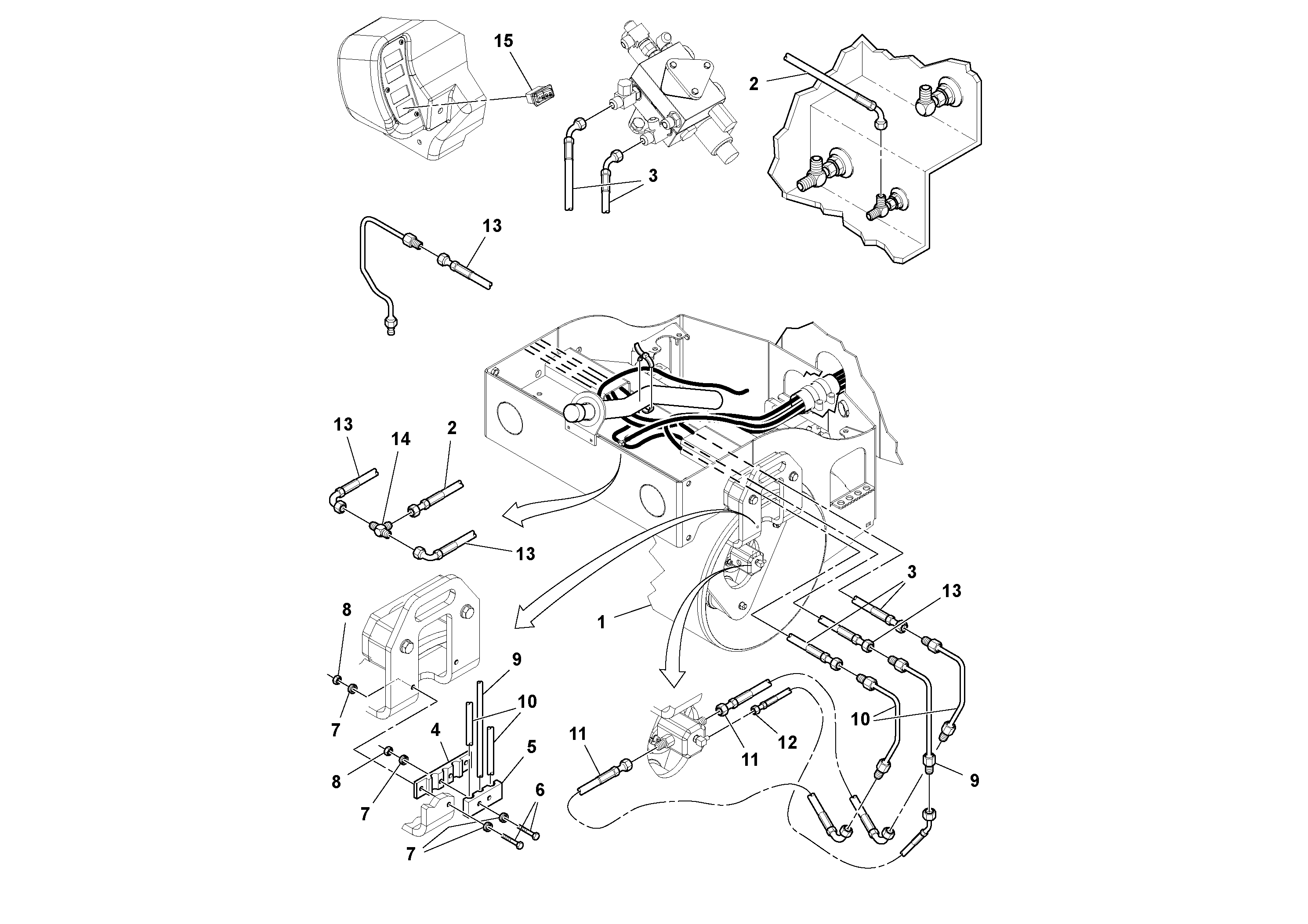 Схема запчастей Volvo DD14S/DD16 S/N 197600 - - 75875 Drum Installation, Dual Drum Vibration 