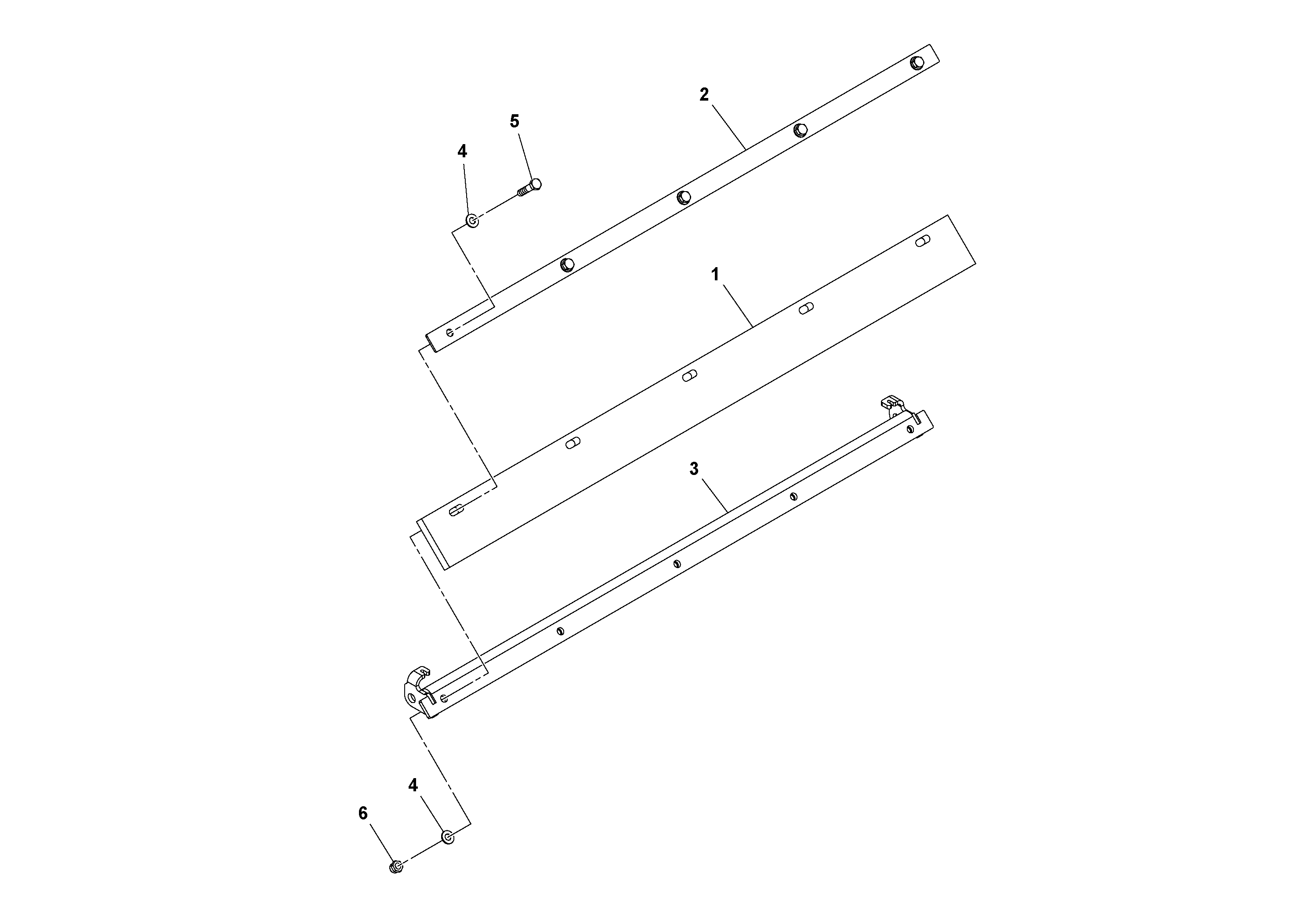 Схема запчастей Volvo DD14S/DD16 S/N 197600 - - 79169 Rear Inside Scraper Assembly 