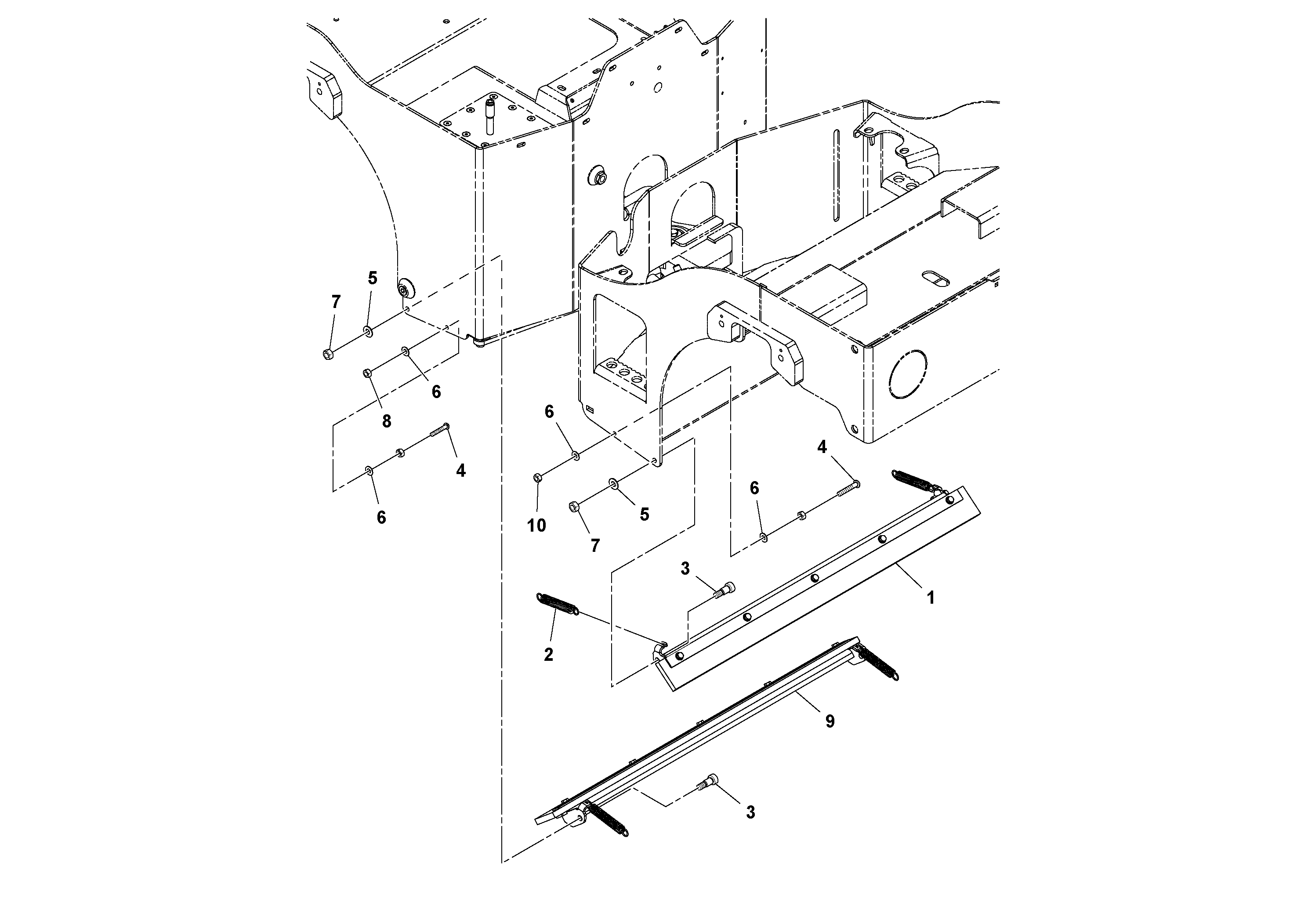 Схема запчастей Volvo DD14S/DD16 S/N 197600 - - 79696 Inside Scraper Installation 