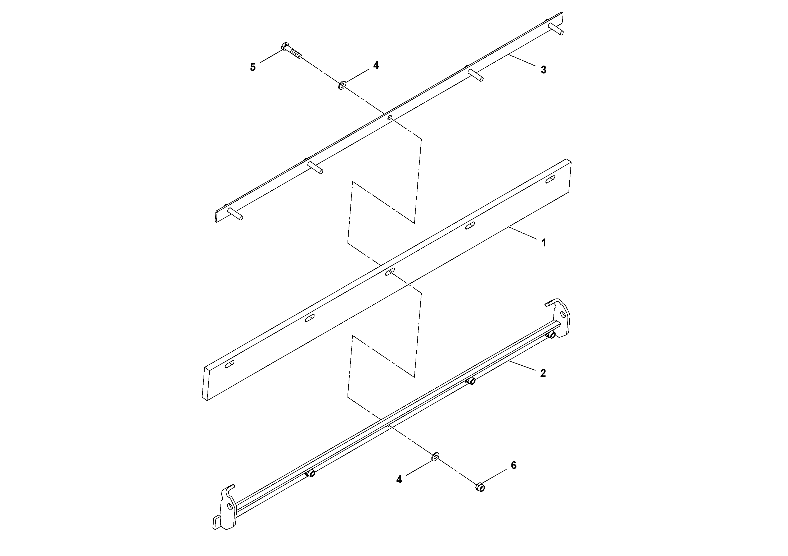 Схема запчастей Volvo DD14S/DD16 S/N 197600 - - 80058 Front Inside Scraper Assembly 
