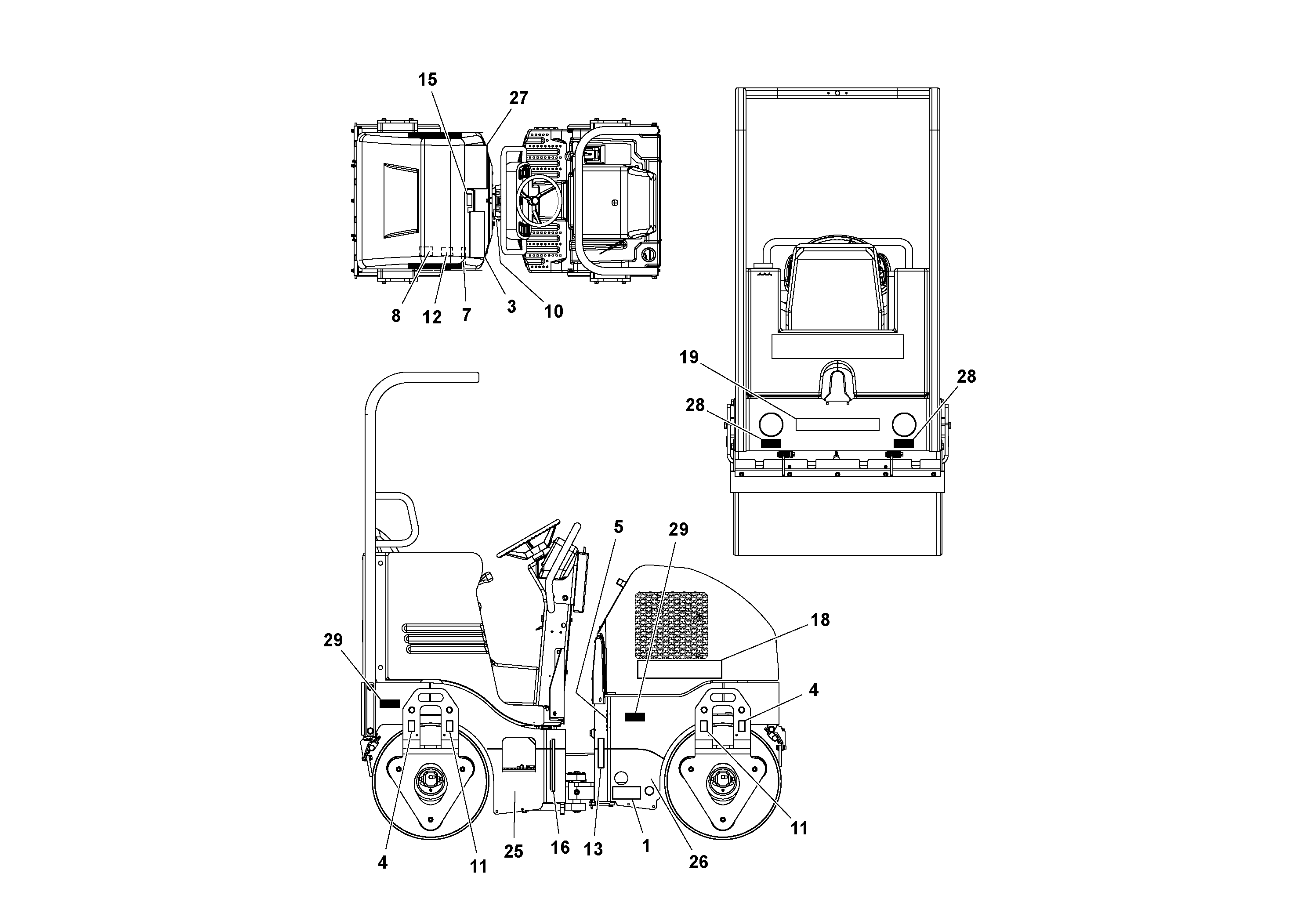 Схема запчастей Volvo DD14S/DD16 S/N 197600 - - 78951 Decal Installation 