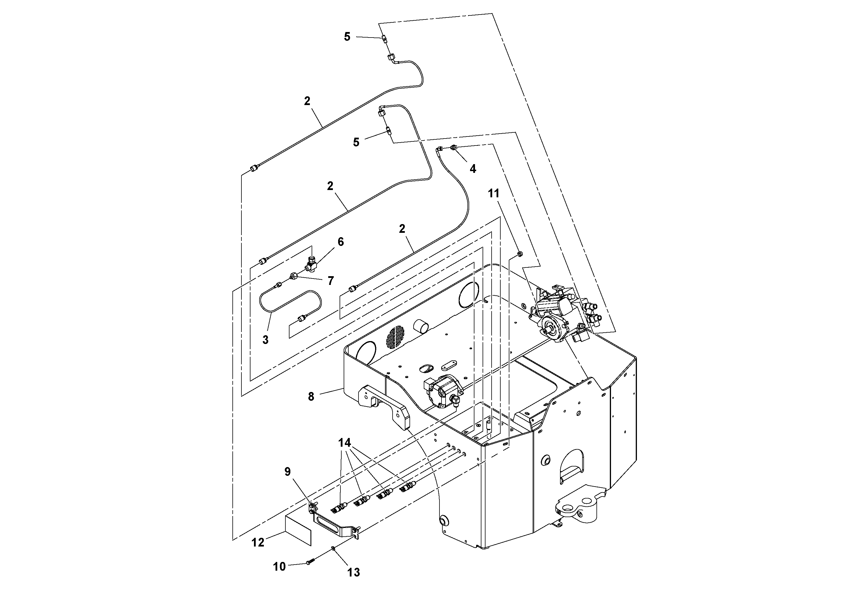 Схема запчастей Volvo DD14S/DD16 S/N 197600 - - 72829 Hydraulic Pressure check connection 