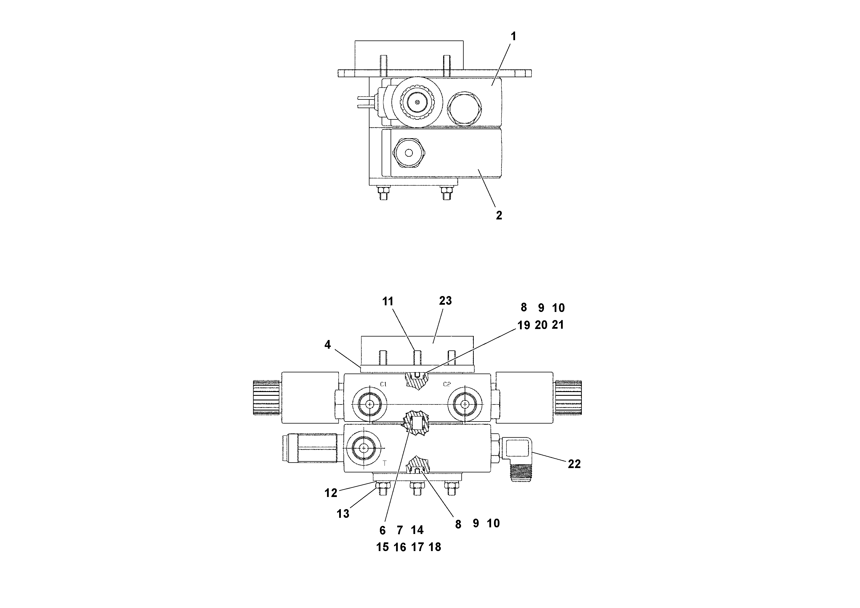Схема запчастей Volvo DD14S/DD16 S/N 197600 - - 77560 Vibration Valve 