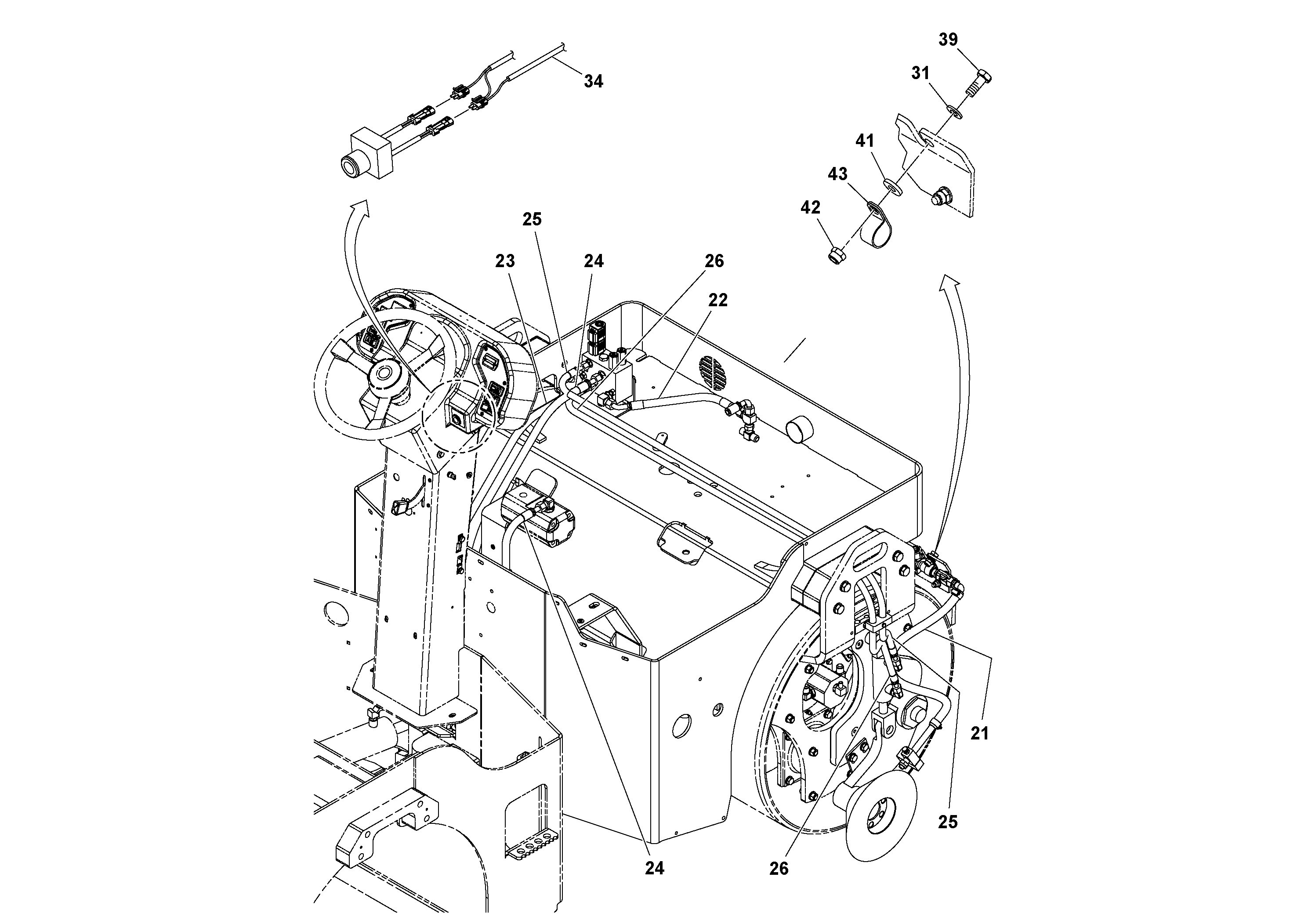Схема запчастей Volvo DD29/DD30/DD31HF/DD38HF S/N 197592 - - 72713 Edge Compactor Installation 