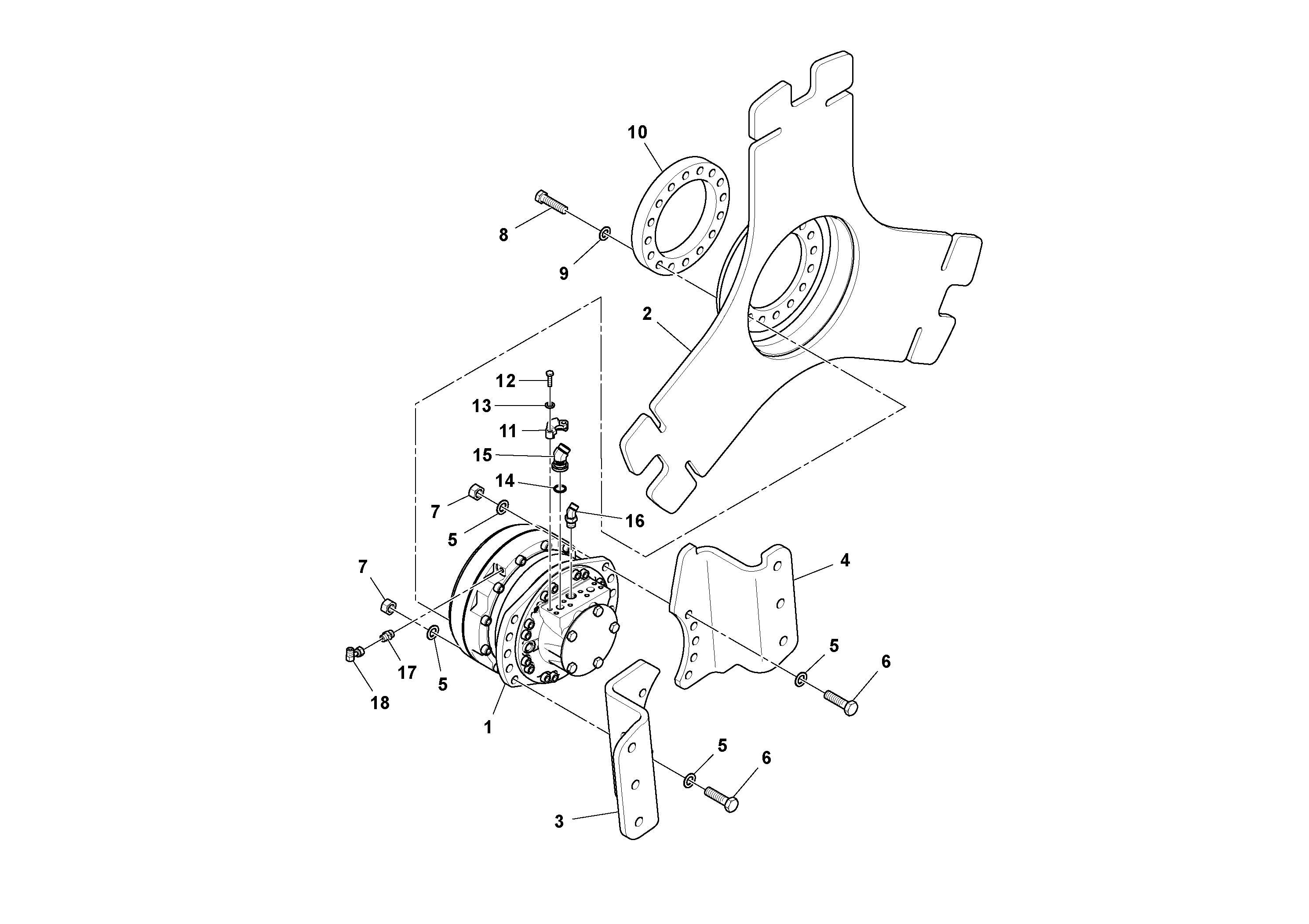 Схема запчастей Volvo DD112HF/DD118HF/HA/HFA S/N 197518 - - 75793 Drum Drive Assembly 