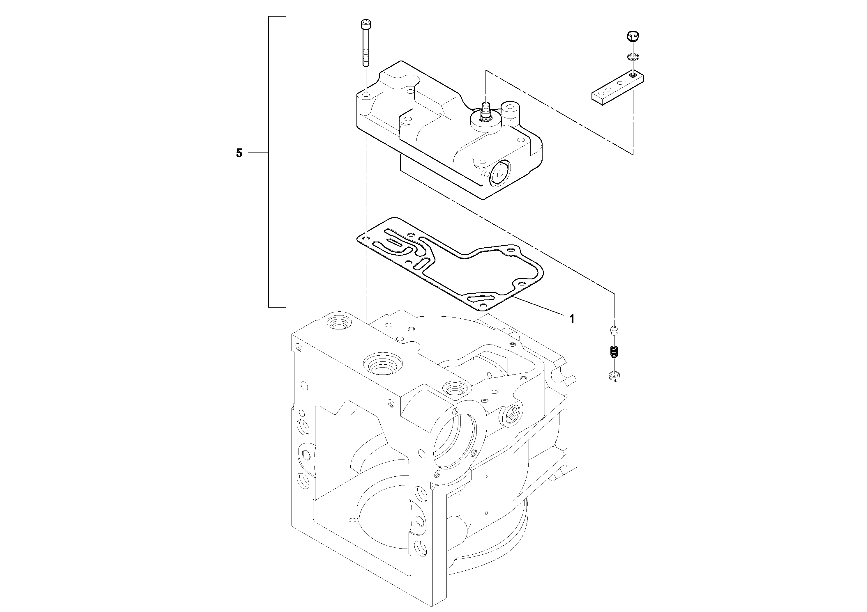 Схема запчастей Volvo DD112HF/DD118HF/HA/HFA S/N 197518 - - 59035 Propulsion Pump 
