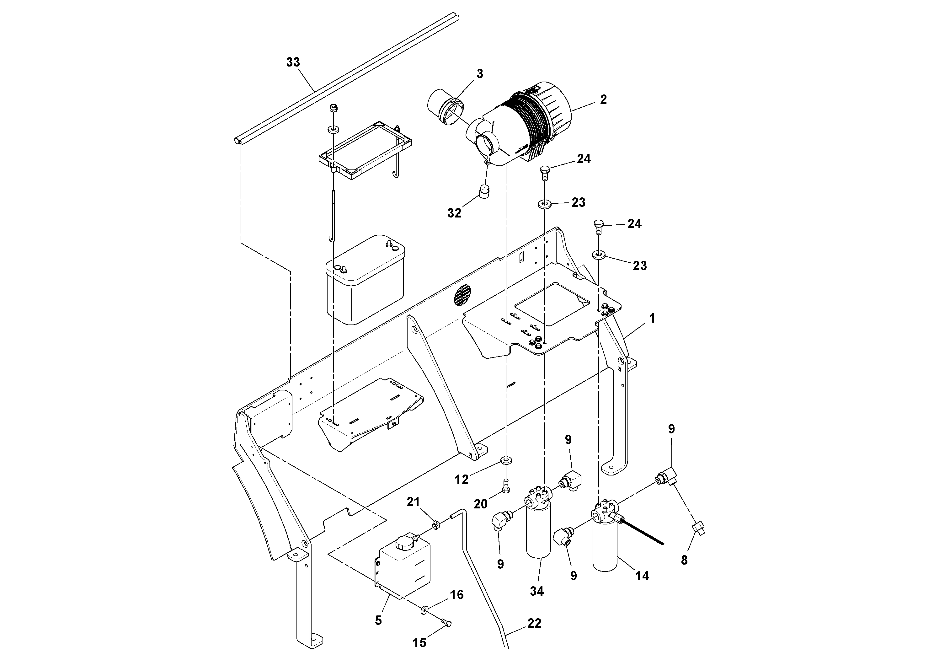 Схема запчастей Volvo DD112HF/DD118HF/HA/HFA S/N 197518 - - 94043 Drum Skirt Assembly 