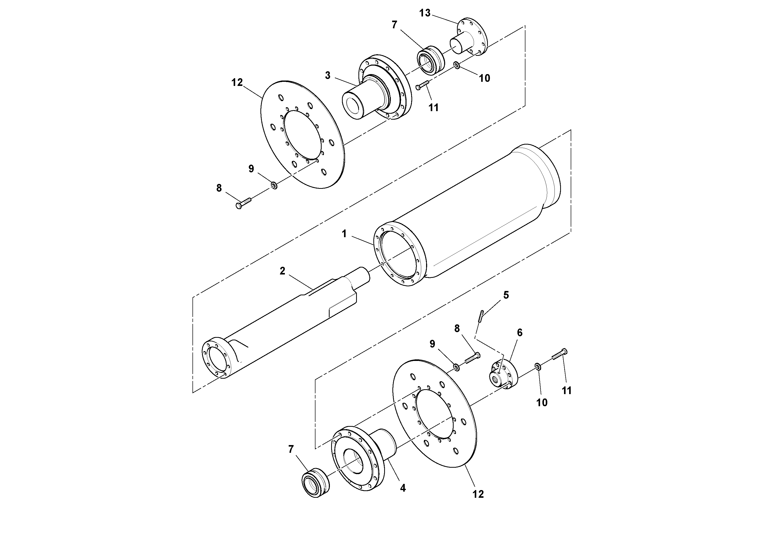 Схема запчастей Volvo DD112HF/DD118HF/HA/HFA S/N 197518 - - 15930 Eccentric Shaft Assembly 