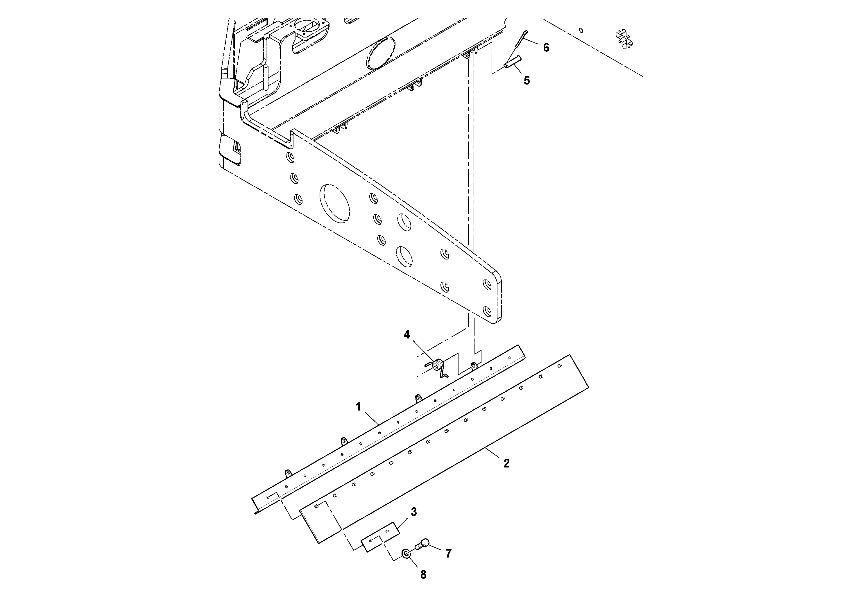 Схема запчастей Volvo DD112HF/DD118HF/HA/HFA S/N 197518 - - 29183 Inside Wiper Installation 