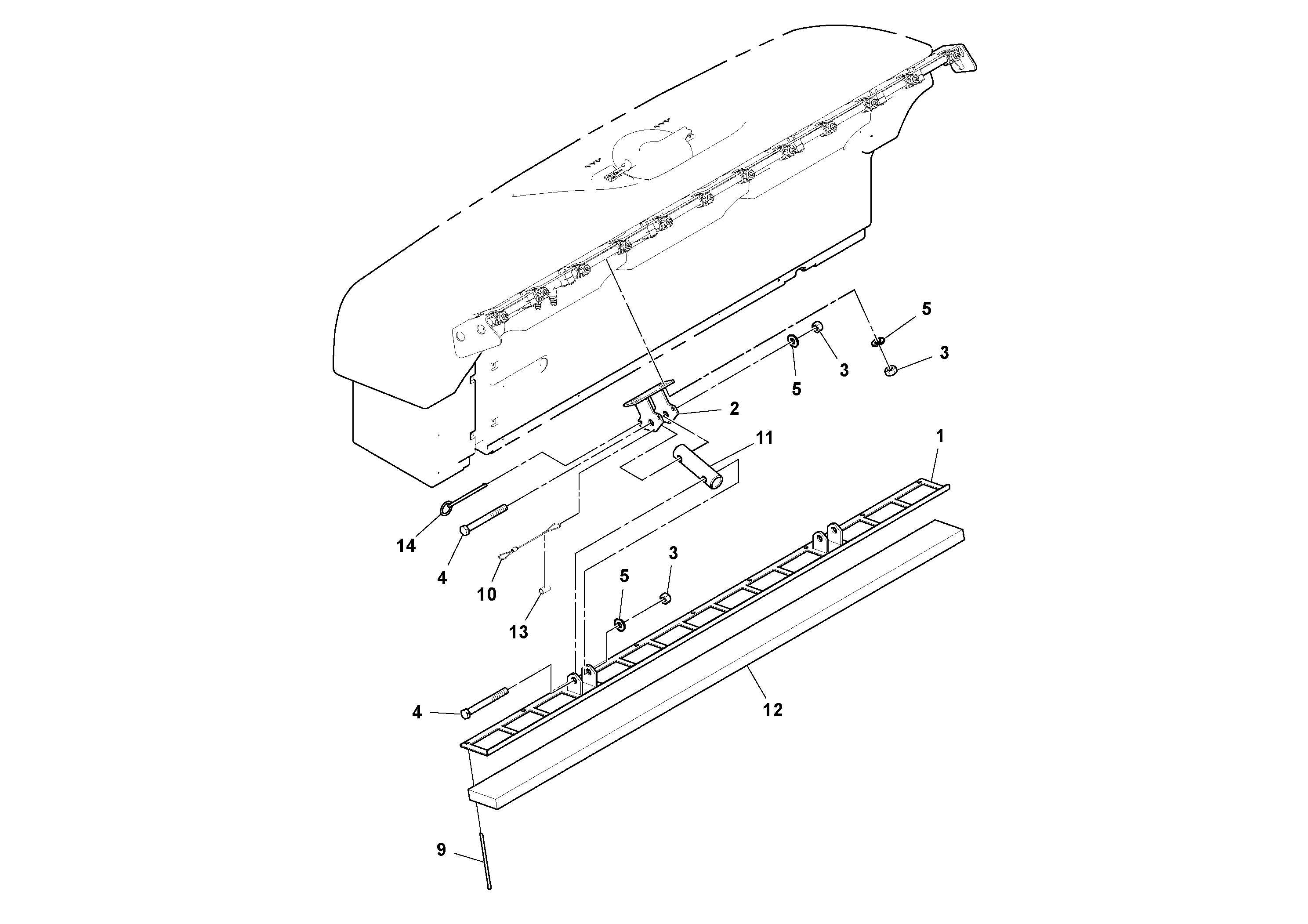 Схема запчастей Volvo DD112HF/DD118HF/HA/HFA S/N 197518 - - 36819 Cocoa Mat Installation 