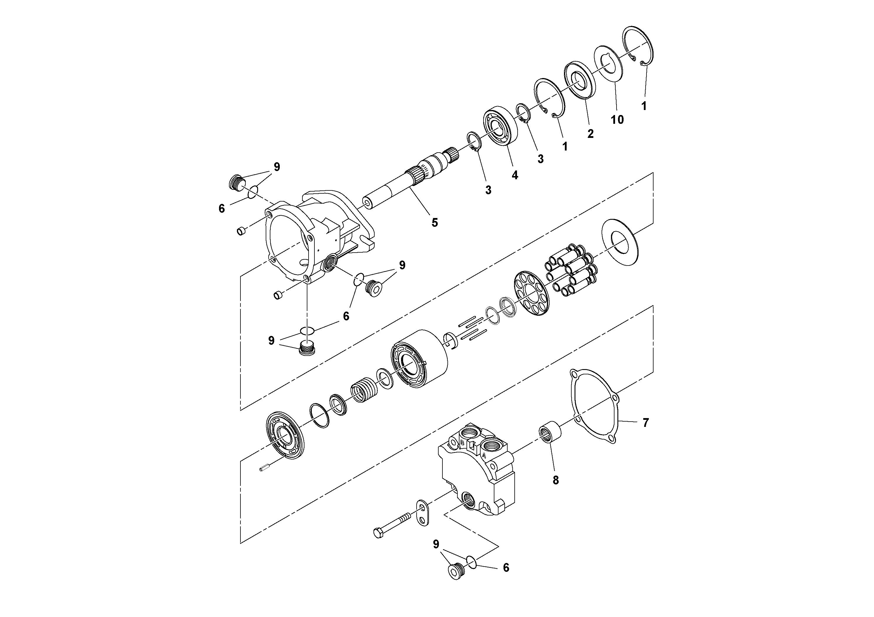 Схема запчастей Volvo DD112HF/DD118HF/HA/HFA S/N 197518 - - 36837 Vibration Motor 