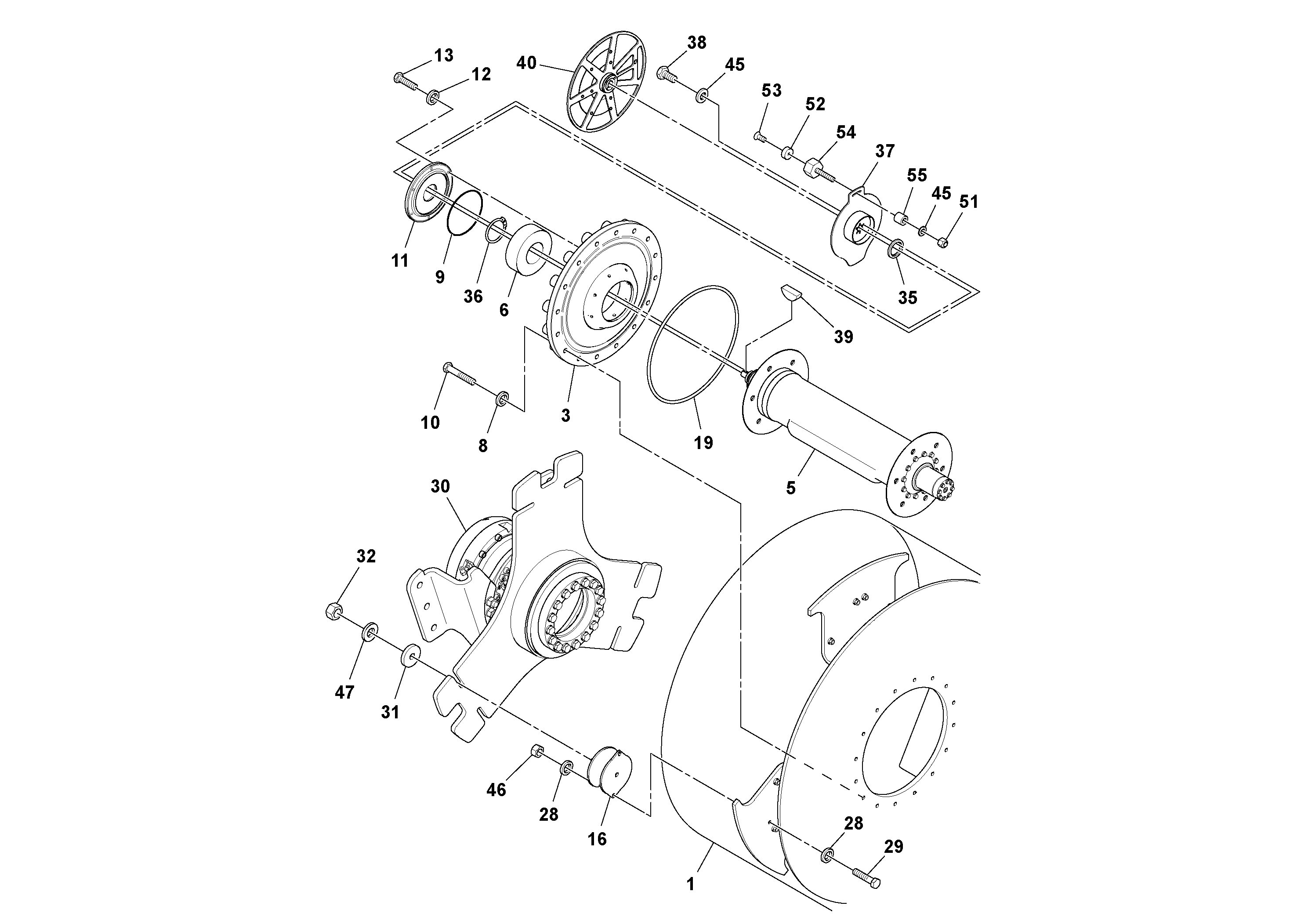 Схема запчастей Volvo DD112HF/DD118HF/HA/HFA S/N 197518 - - 42797 Drum Assembly 
