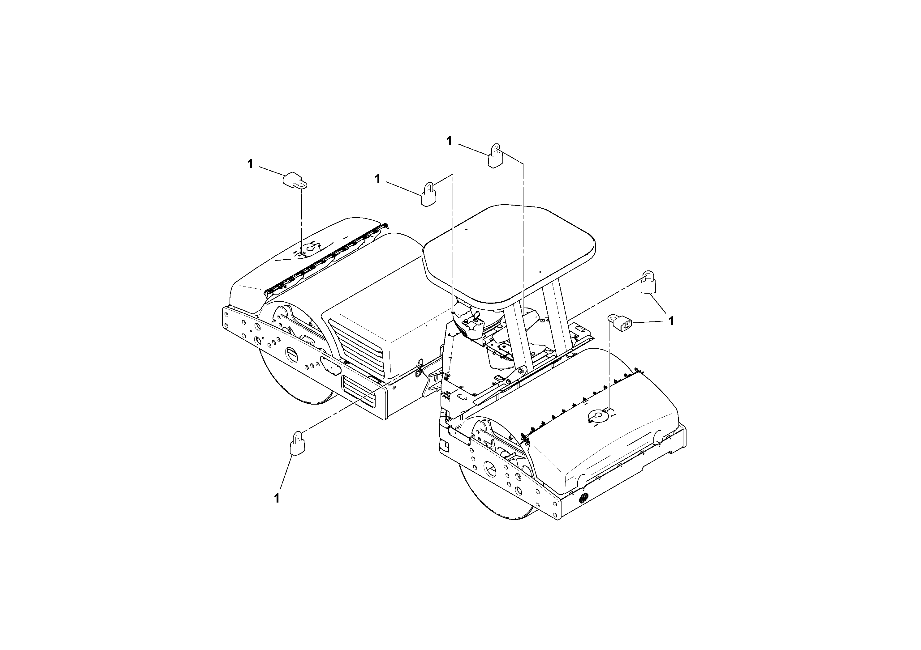 Схема запчастей Volvo DD112HF/DD118HF/HA/HFA S/N 197518 - - 60766 Lock Installation 