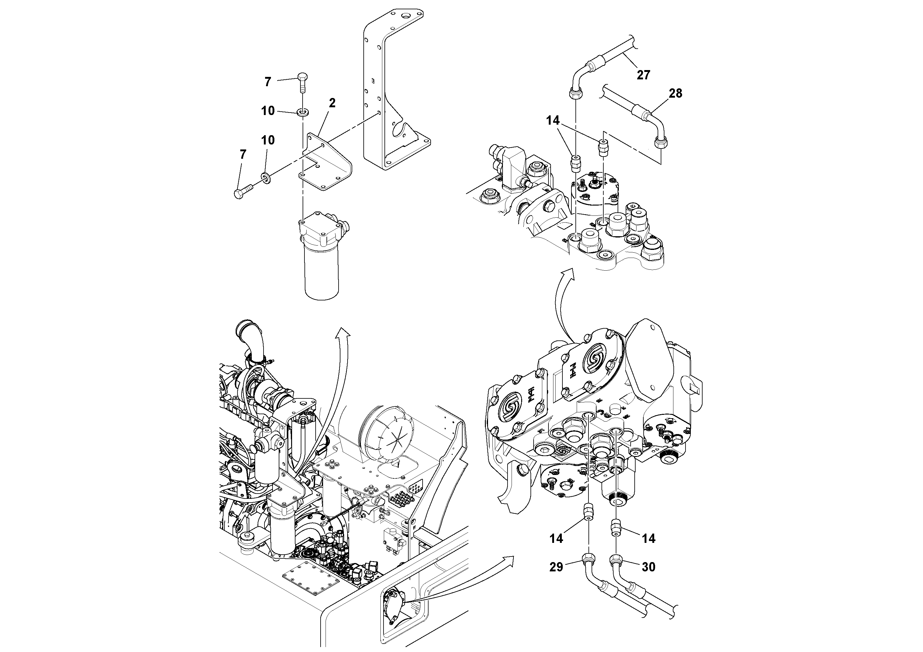 Схема запчастей Volvo DD112HF/DD118HF/HA/HFA S/N 197518 - - 61125 Maintenance Package 