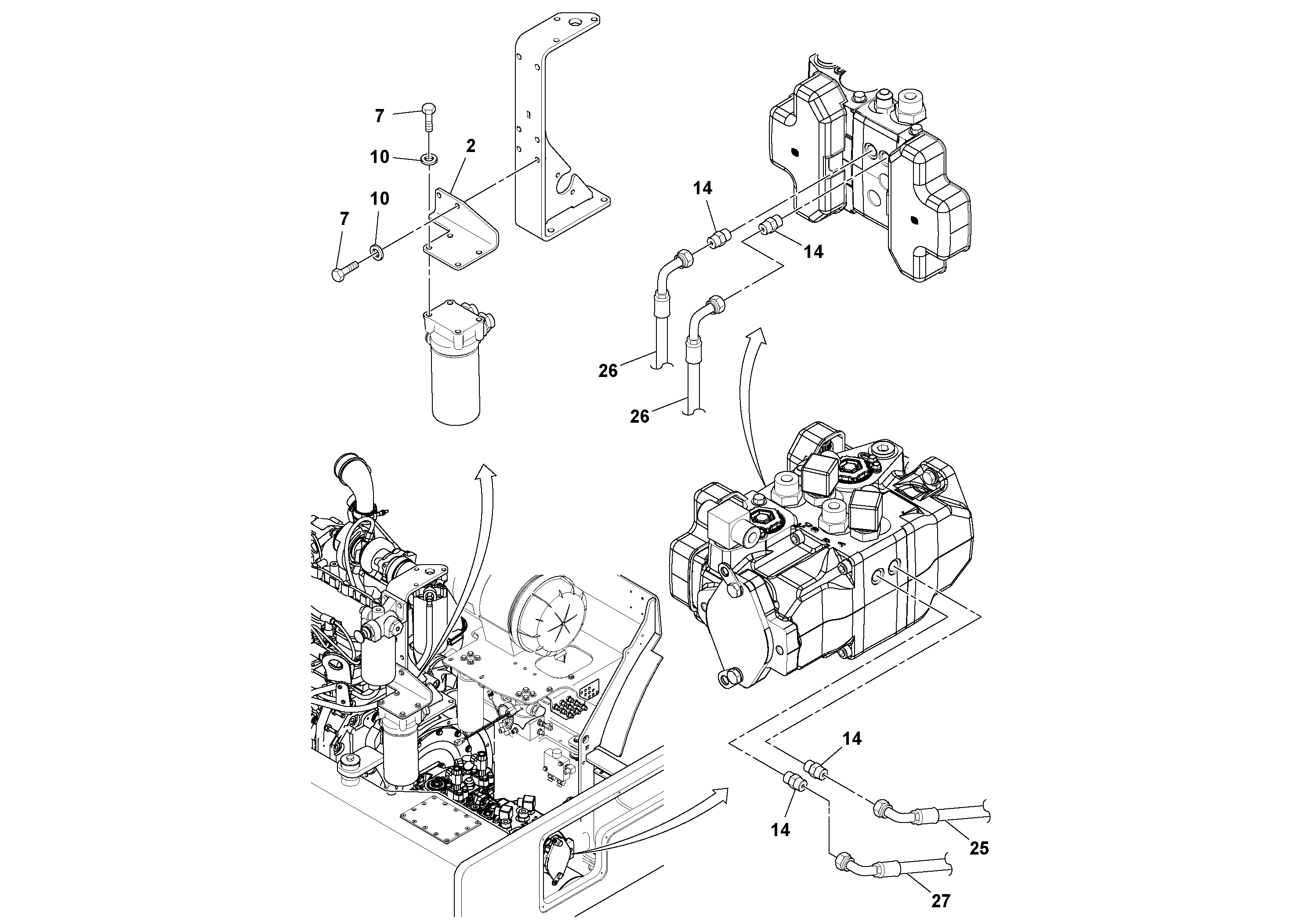 Схема запчастей Volvo DD112HF/DD118HF/HA/HFA S/N 197518 - - 61129 Maintenance Package 