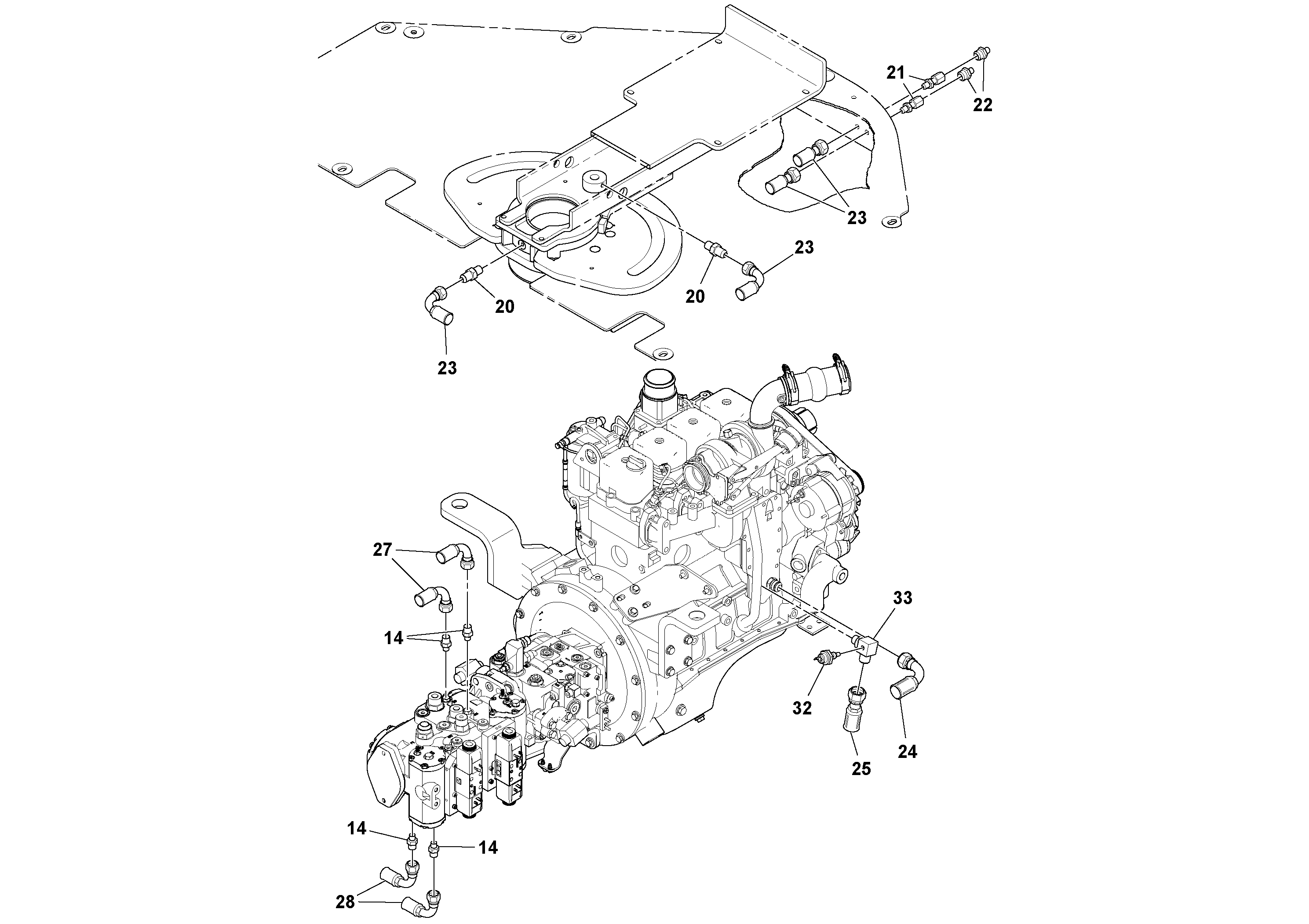 Схема запчастей Volvo DD112HF/DD118HF/HA/HFA S/N 197518 - - 61141 Maintenance Package 
