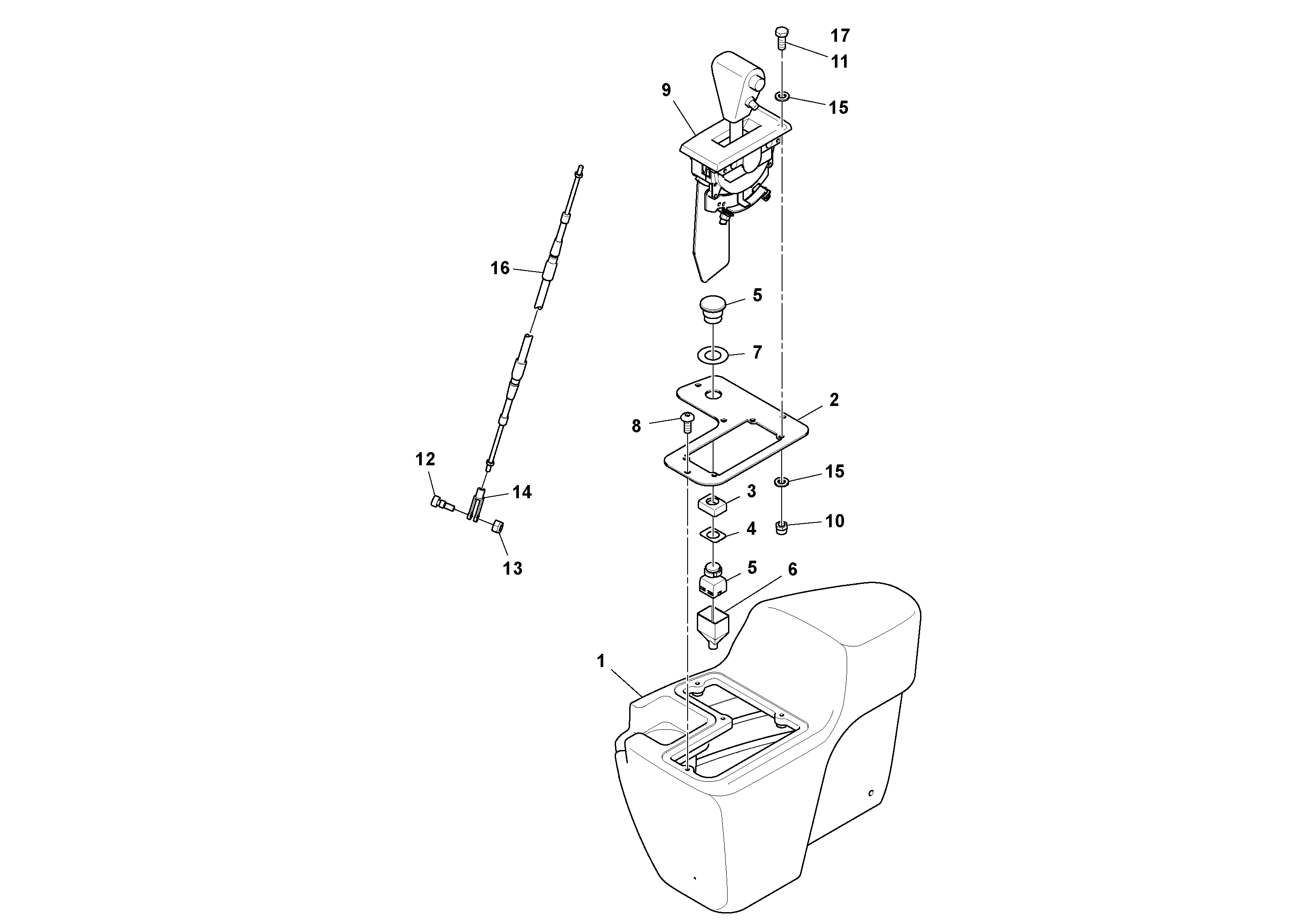 Схема запчастей Volvo DD112HF/DD118HF/HA/HFA S/N 197518 - - 57910 Side Console Assembly 