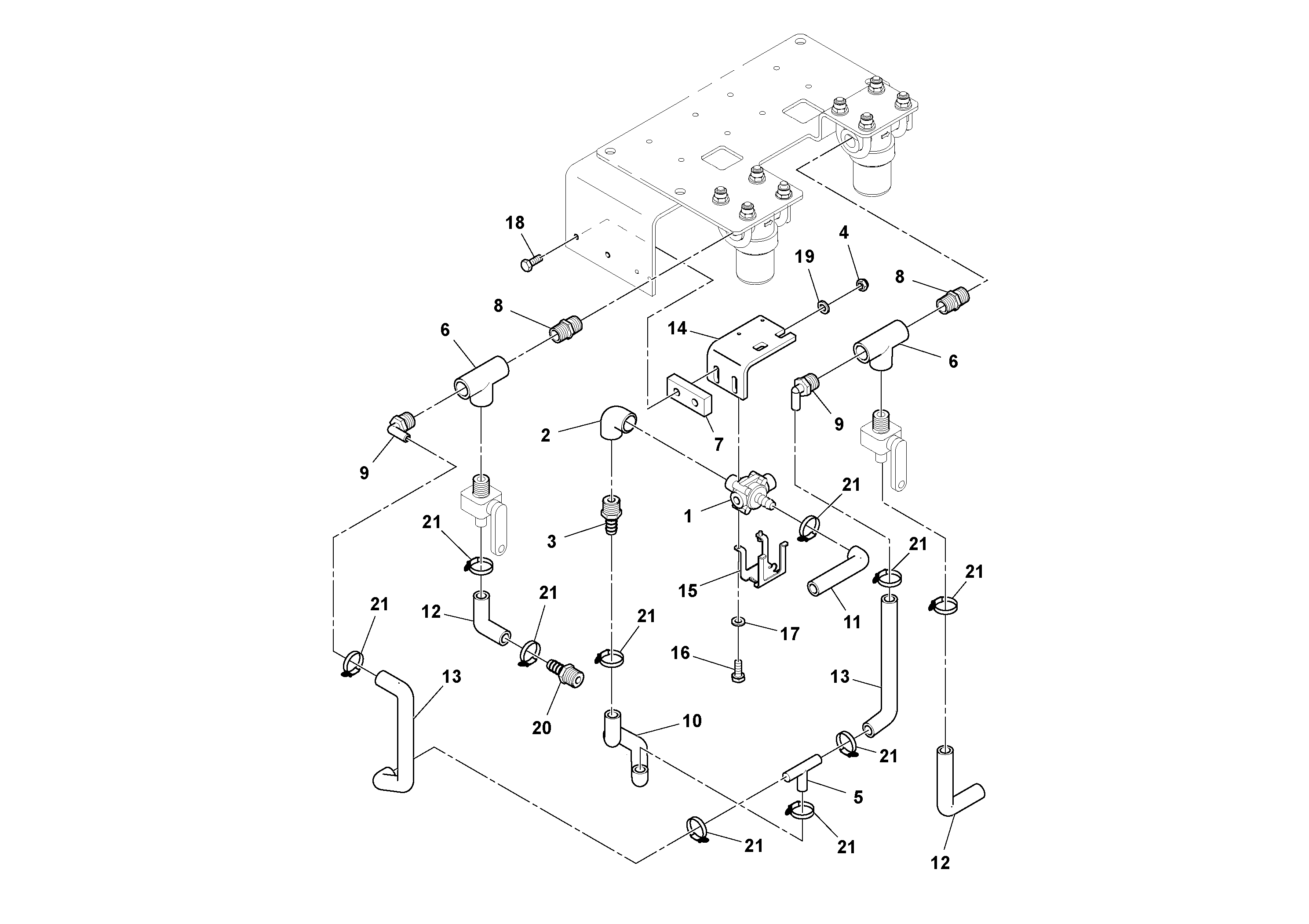 Схема запчастей Volvo DD112HF/DD118HF/HA/HFA S/N 197518 - - 57923 Winterization System 