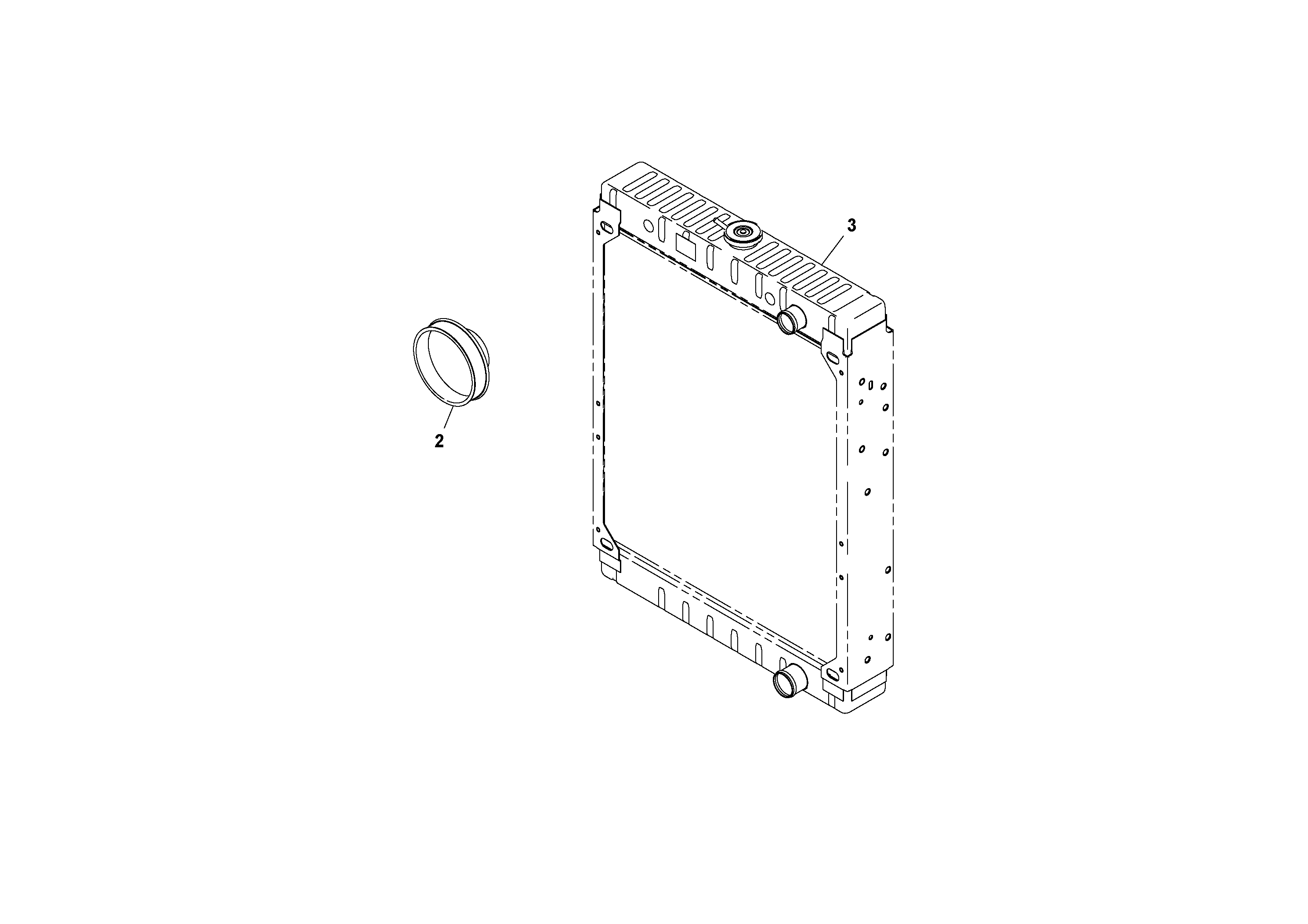 Схема запчастей Volvo DD112HF/DD118HF/HA/HFA S/N 197518 - - 908 High Ambient Temperature Fan Installation 