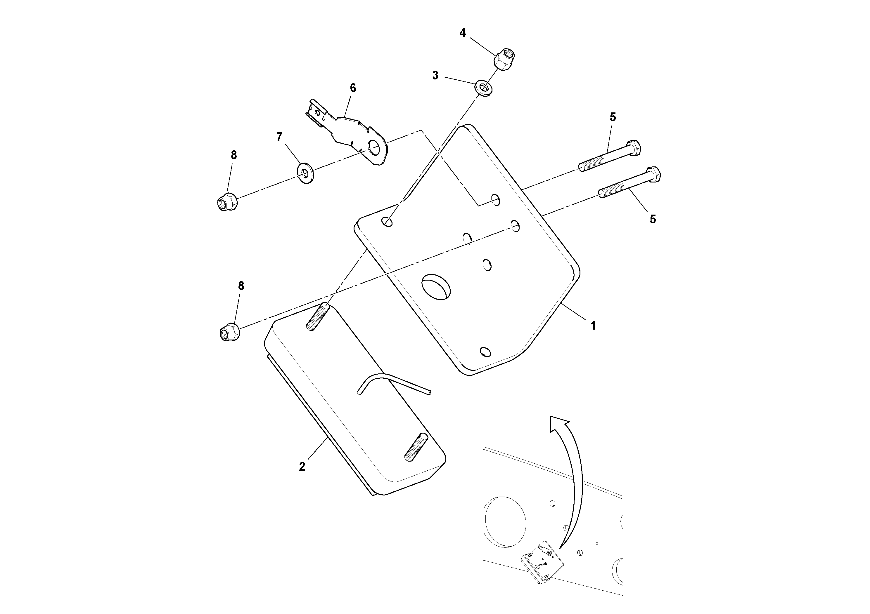 Схема запчастей Volvo DD112HF/DD118HF/HA/HFA S/N 197518 - - 5362 Drum Edge Light Assembly 